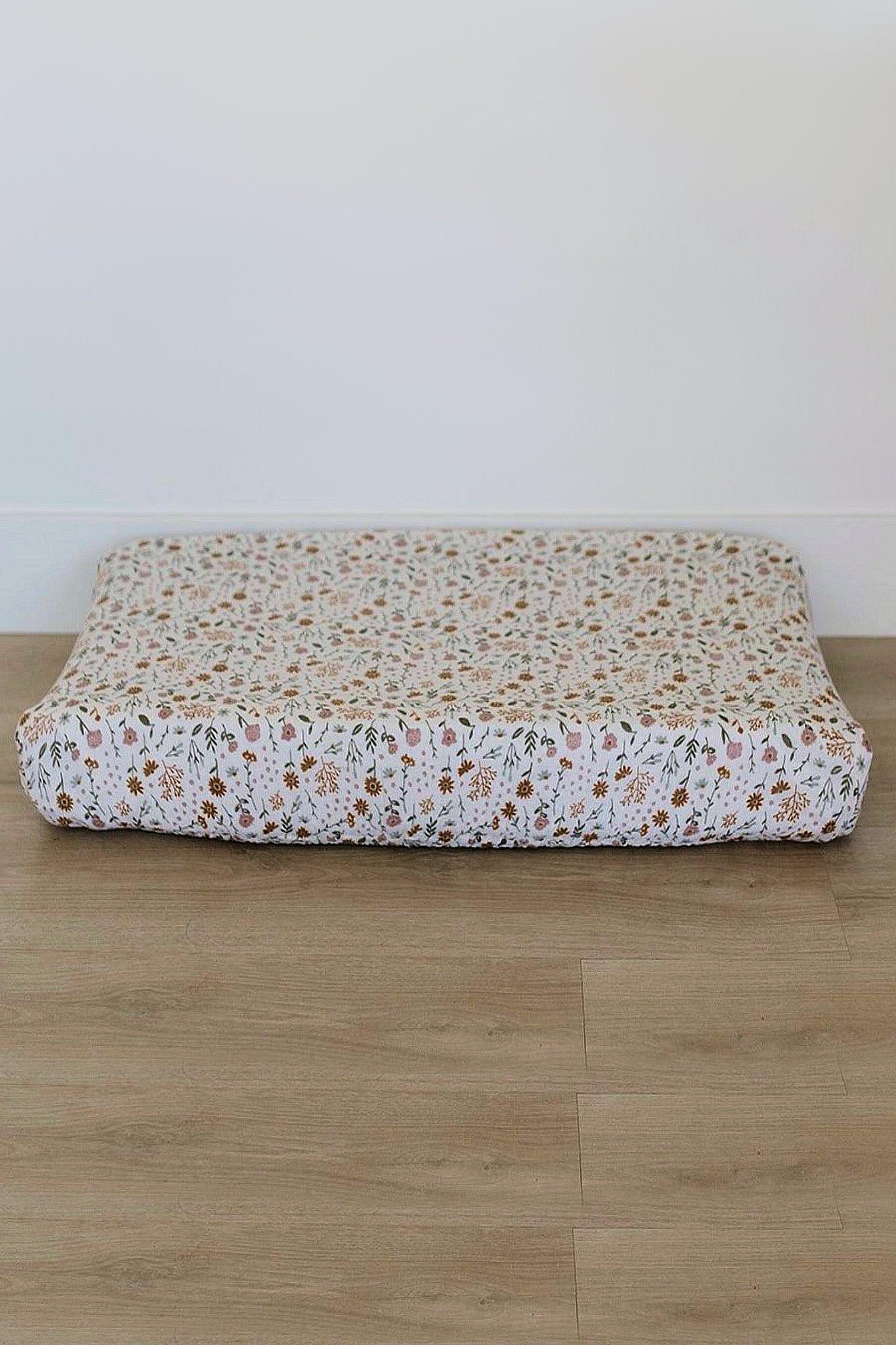 Meadow Floral Muslin Changing Pad Cover, Baby Essentials, 100% Cotton