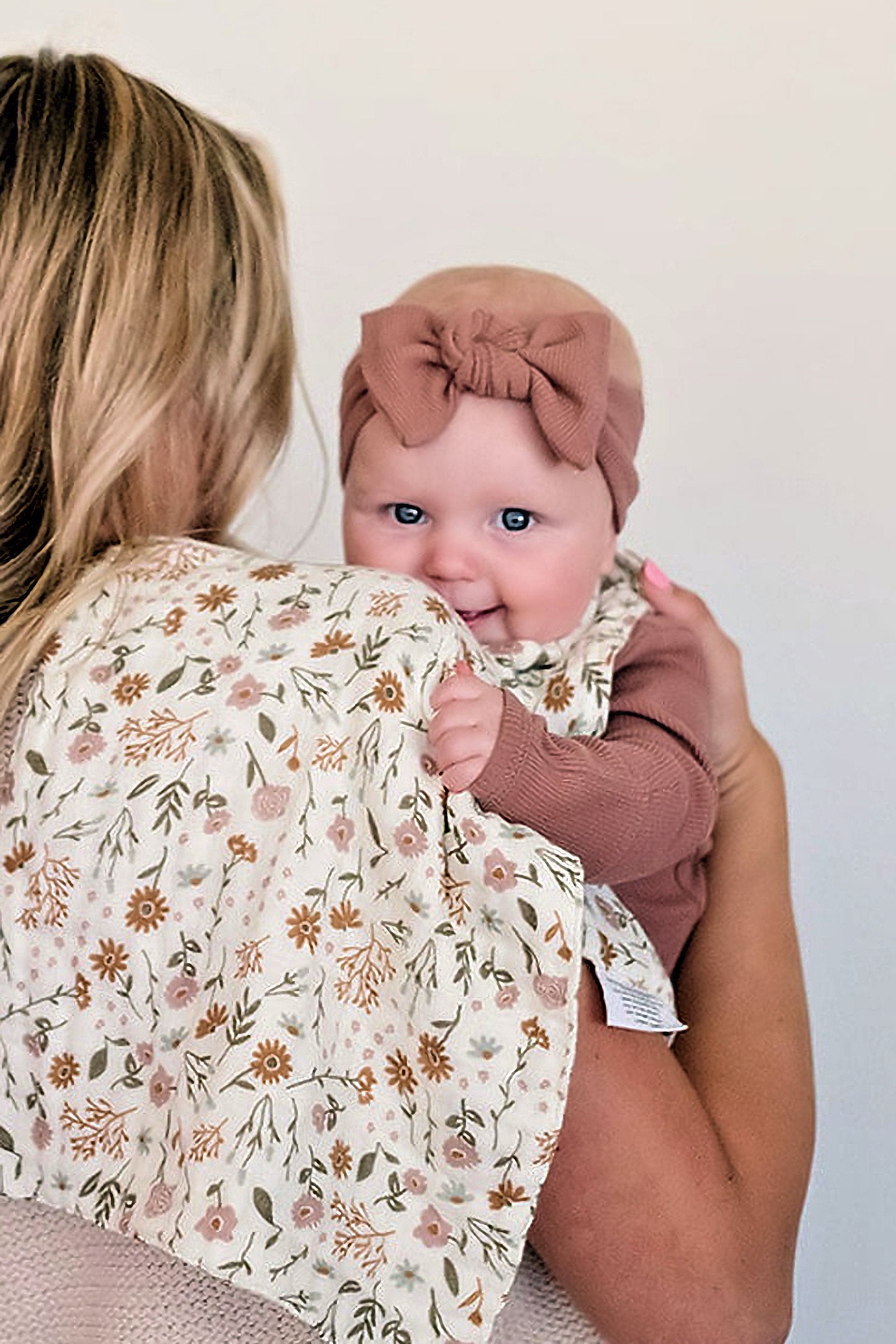 Dusty Rose Ribbed Head Wrap, Organic Cotton, Gender Neutral, Baby