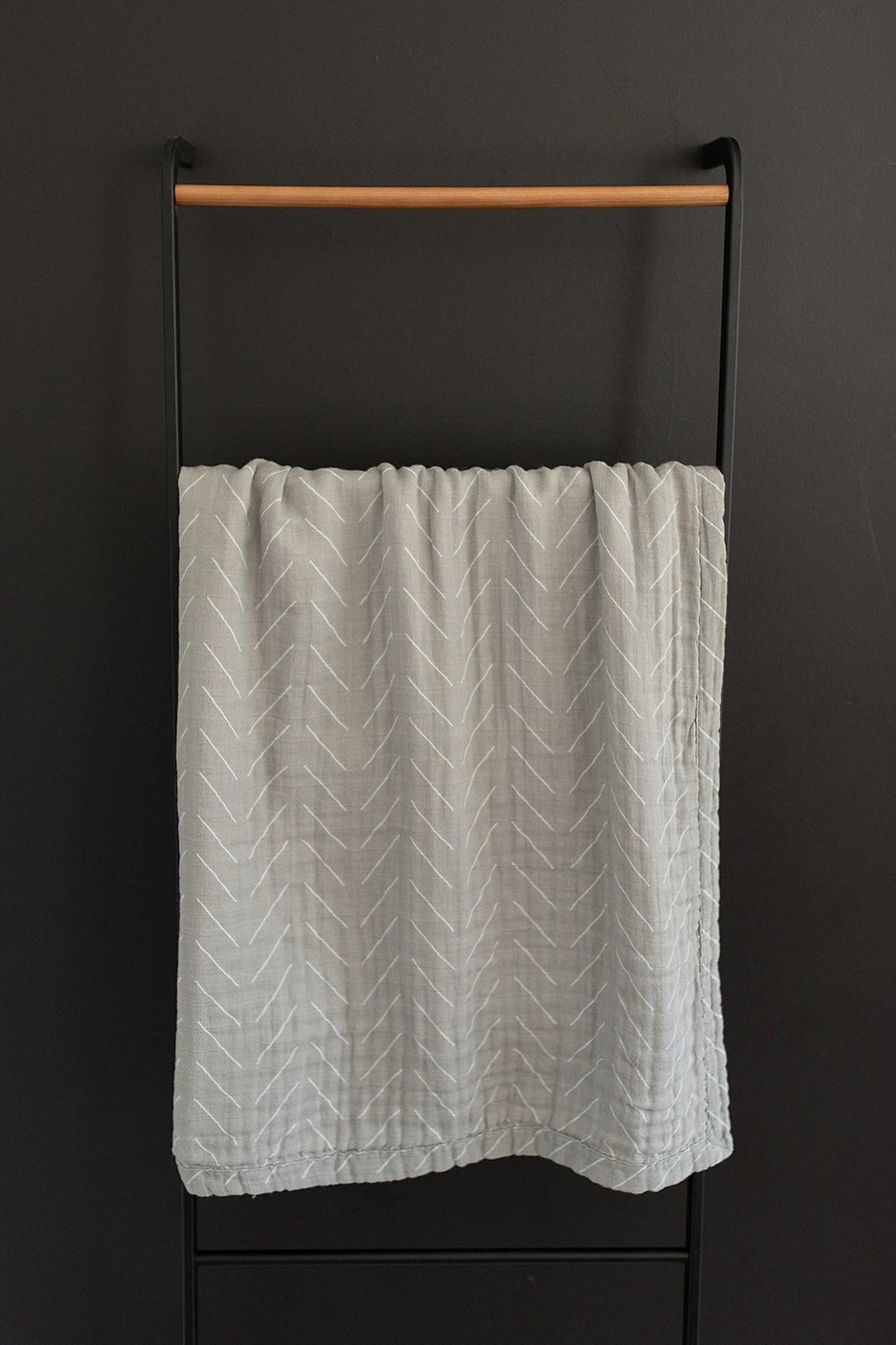 Desert Sage Lightweight Muslin Crib Quilt, 100% Cotton, Baby Essentials