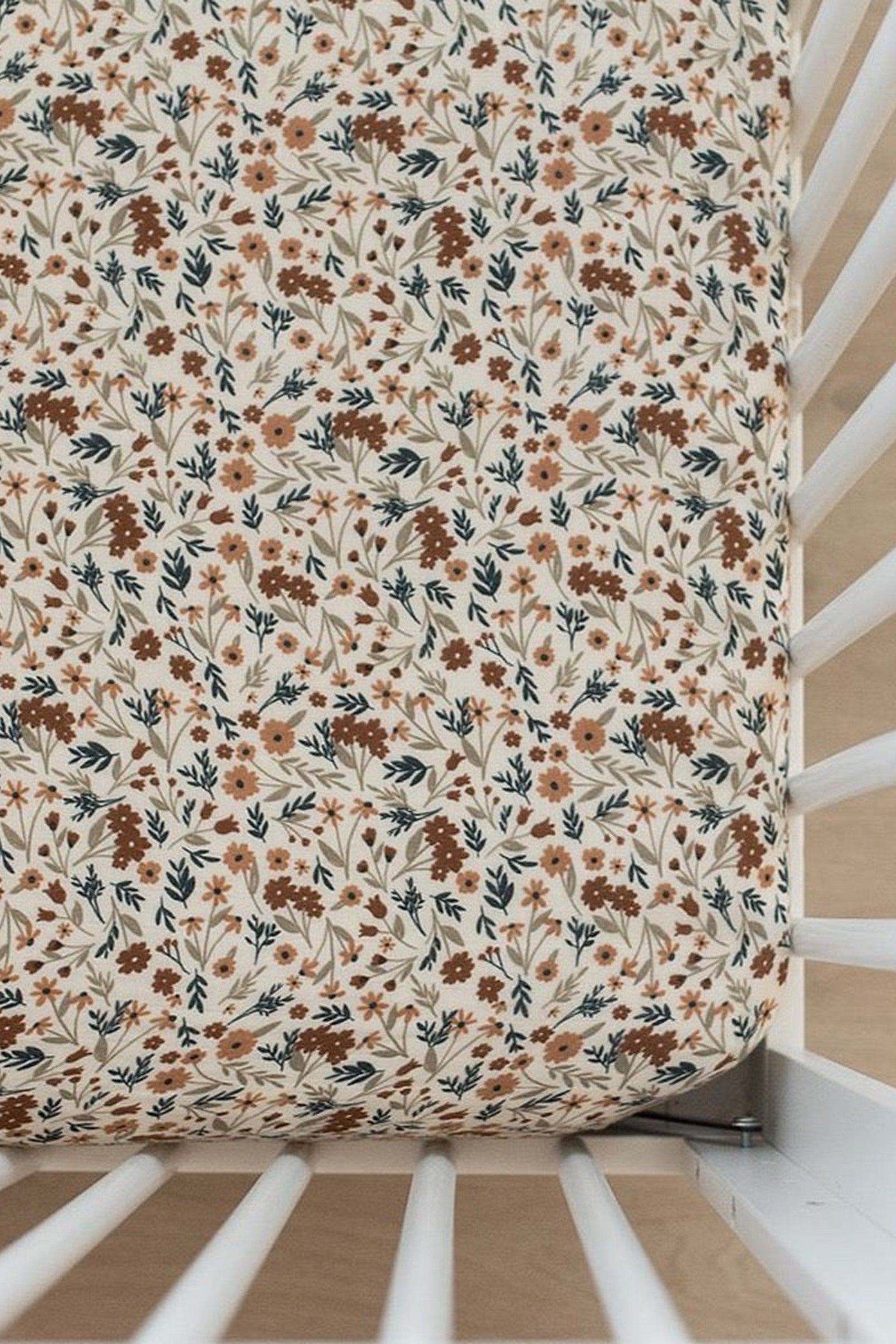 Harvest Floral Muslin Crib Sheet, 100% Cotton, Baby Essentials