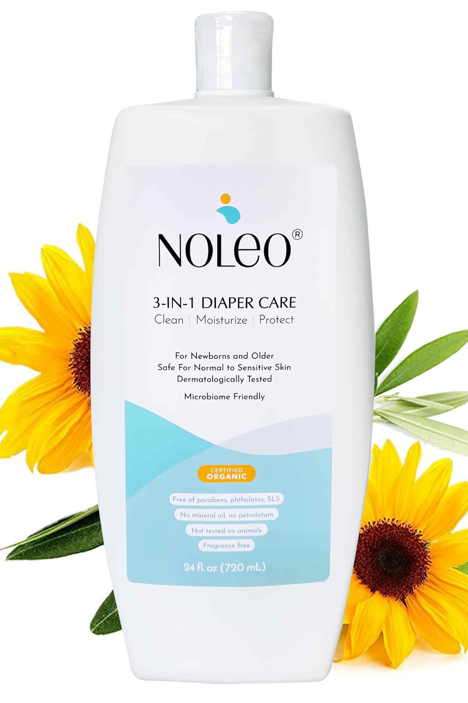 NOLEO 3-IN-1 Diaper Rash Cream, 24oz