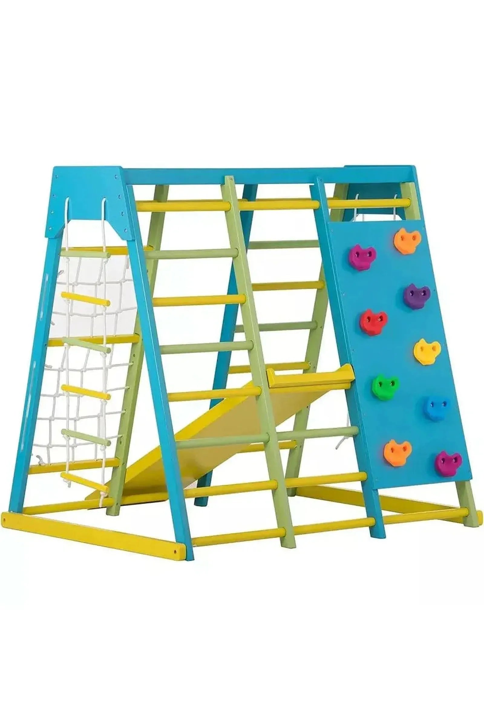 Magnolia - Wooden 7-in-1 Climber, Slide, Gym, Playset, Indoor, New Zealand FSC-certified pinewood
