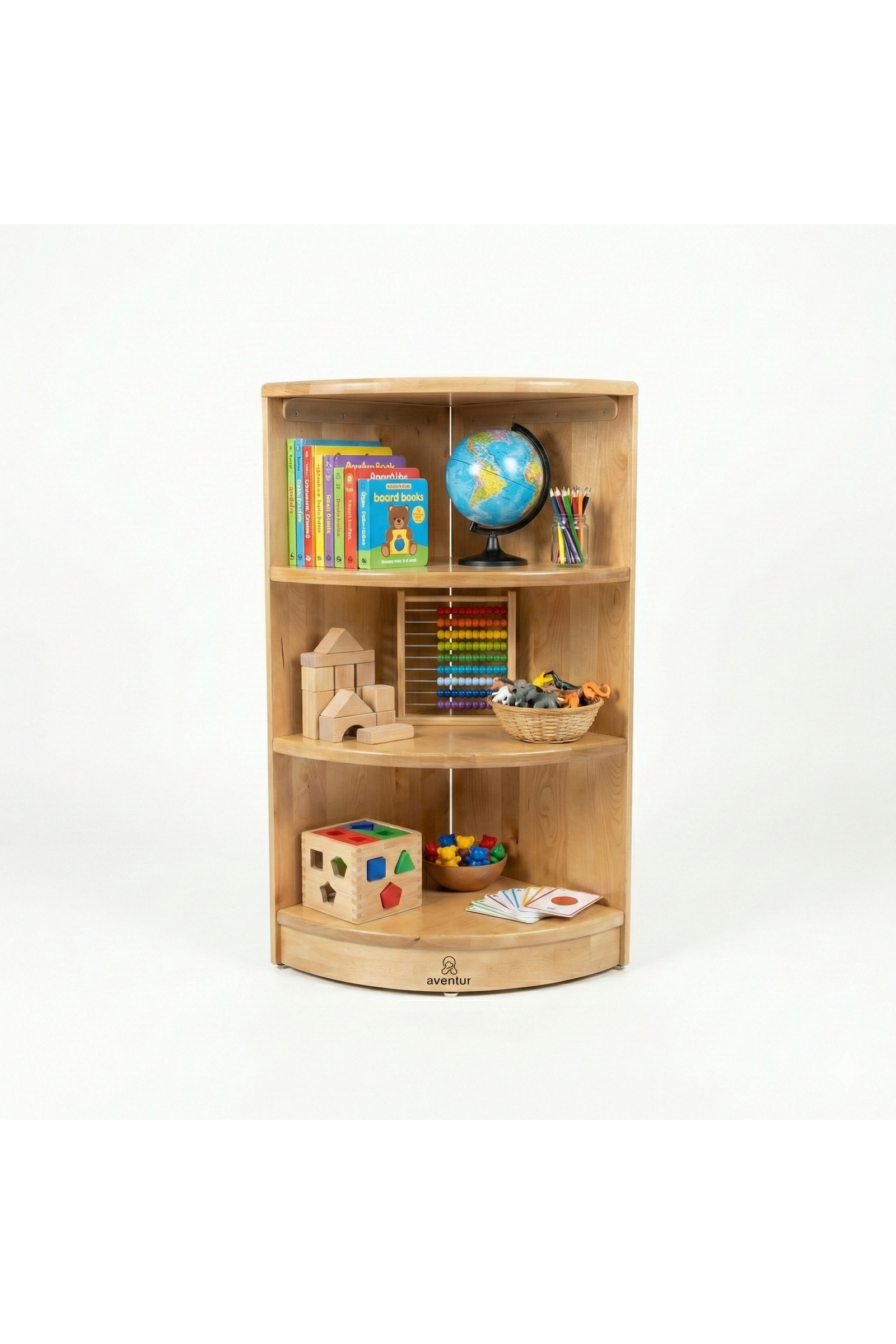 Montessori Corner Bookshelf & Learning Storage Unit, 32" Tall
