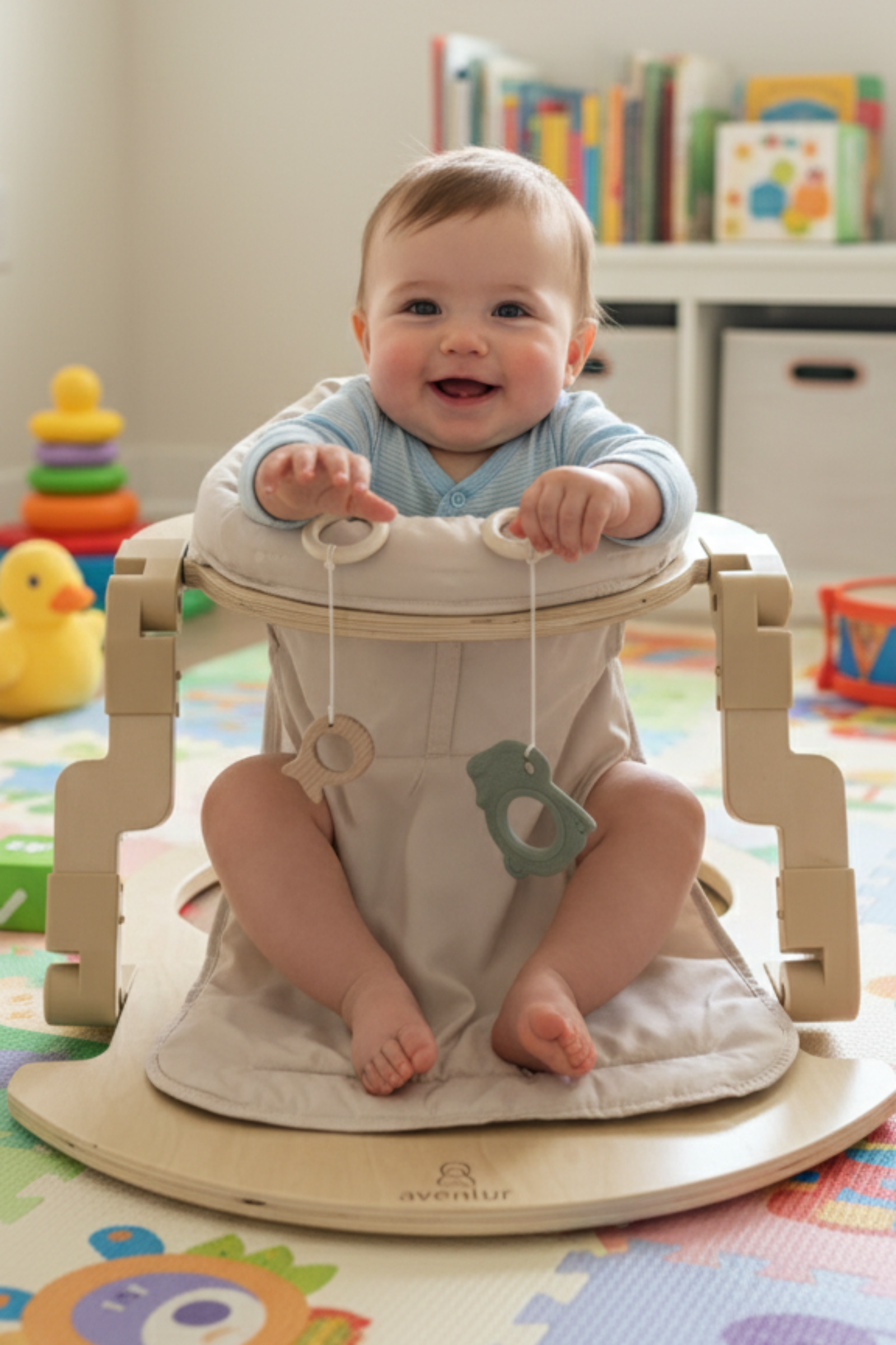 Oakling - Premium Foldable Wooden Baby Activity Seat