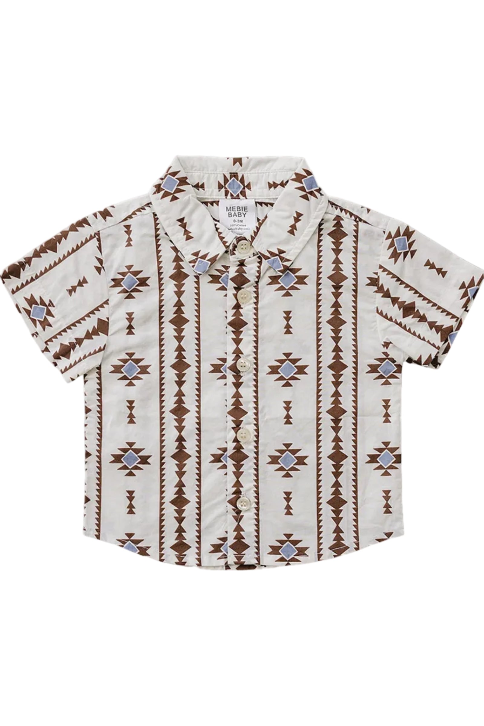 Aztec Western Button Up Shirt for Baby & Kids