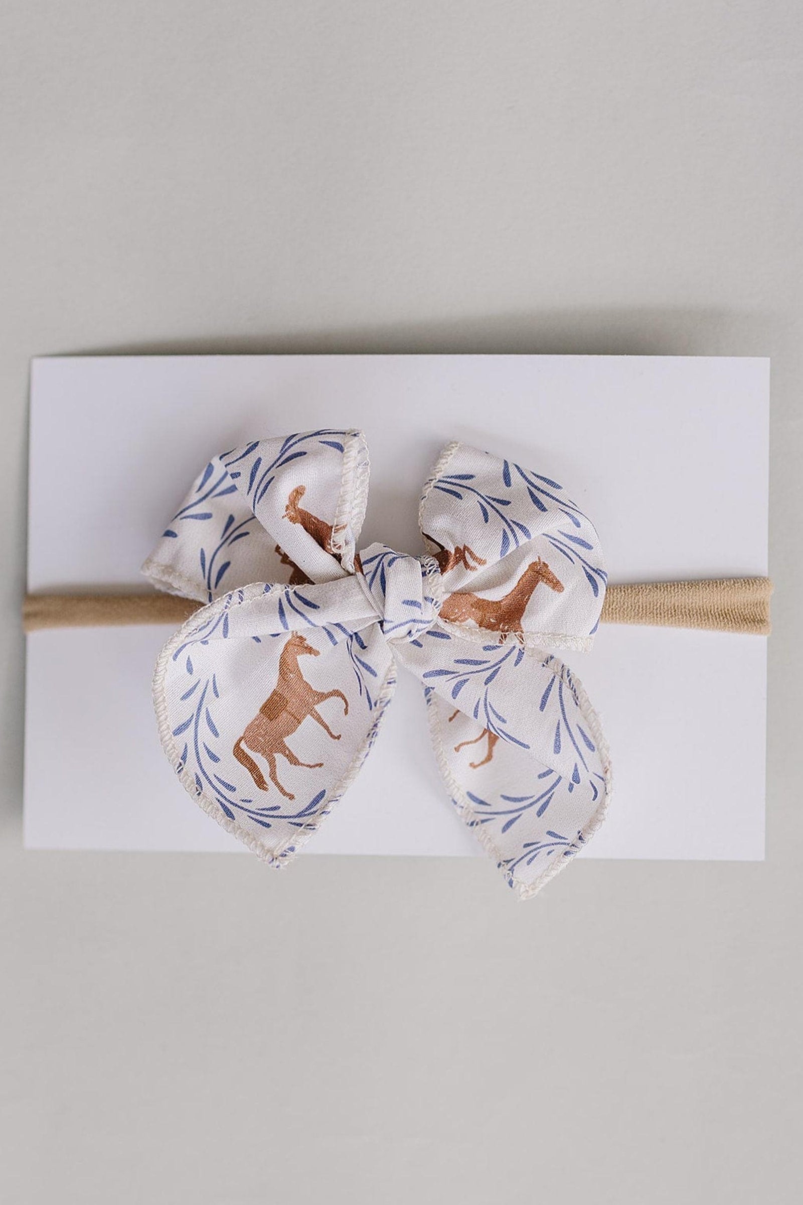 Western Pony Print Hair Bow for Baby & Kids