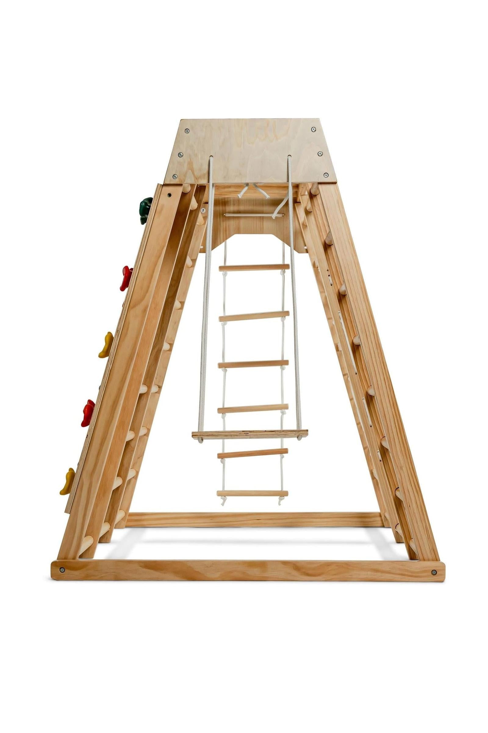 Magnolia - Wooden 7-in-1 Climber, Slide, Gym, Playset, Indoor, New Zealand FSC-certified pinewood