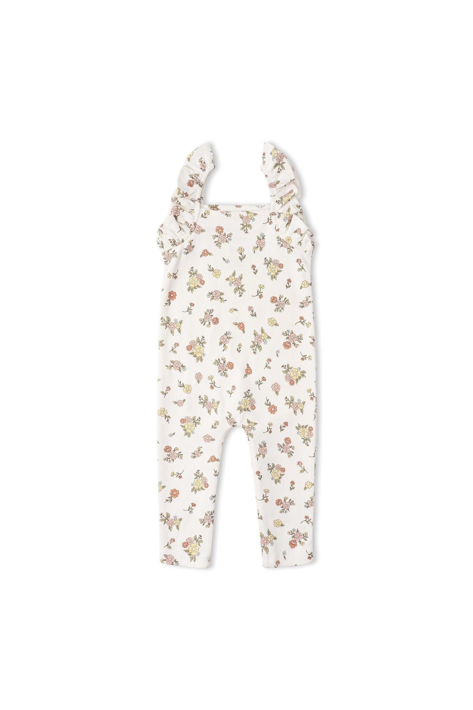 Organic Flutter Romper - Meadow