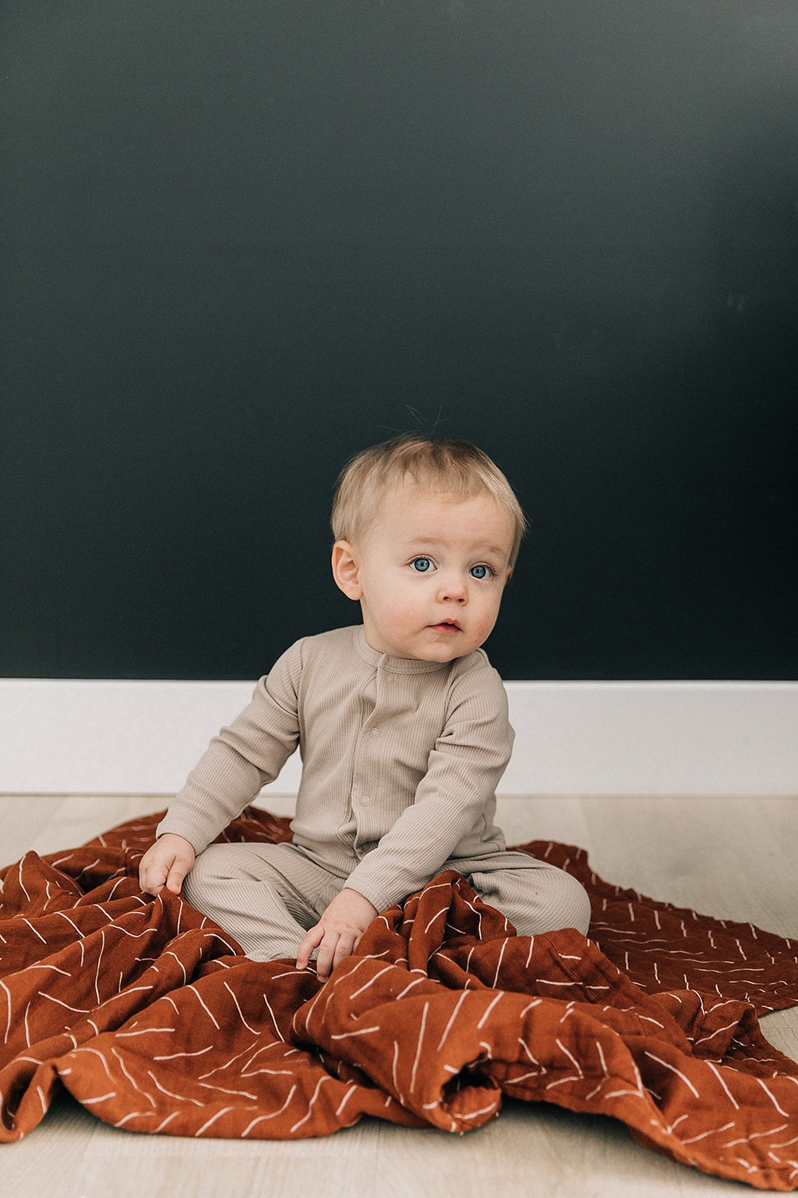 Oatmeal Ribbed Snap Footed Pajama, Organic Cotton, Baby Essentials