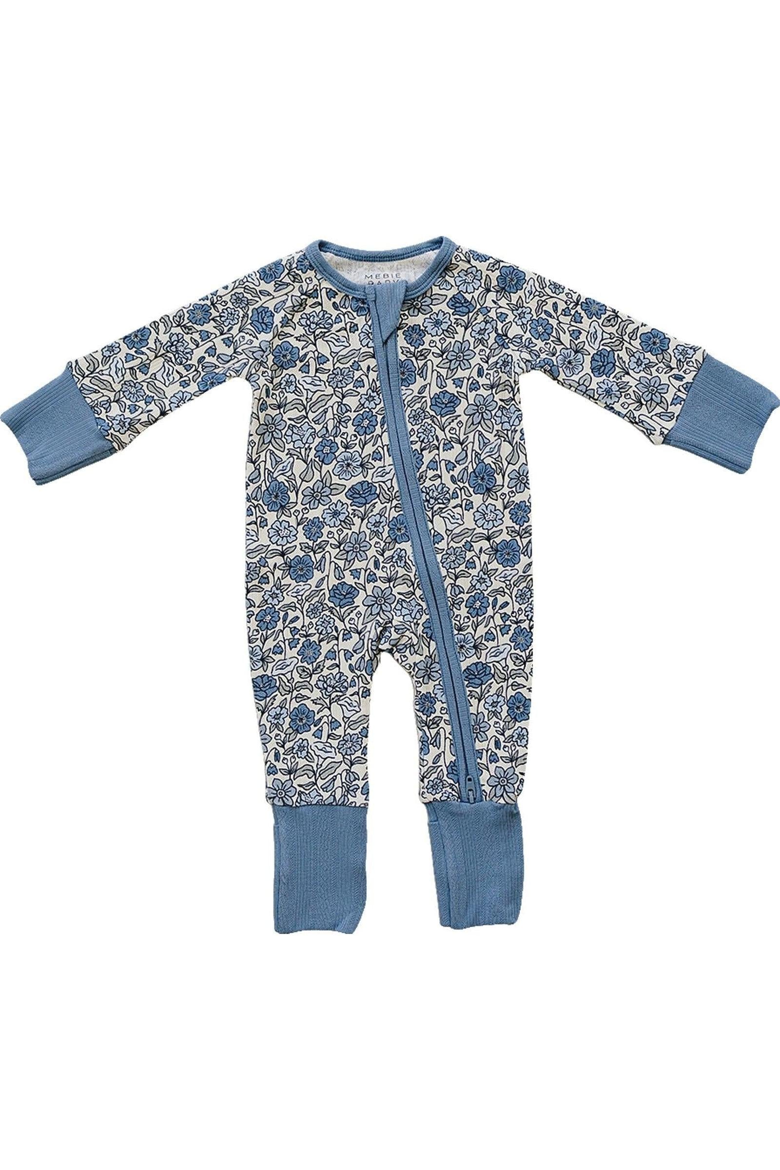 Bluebell Pointelle Ribbed Zipper Pajama, Bamboo, Baby Essentials