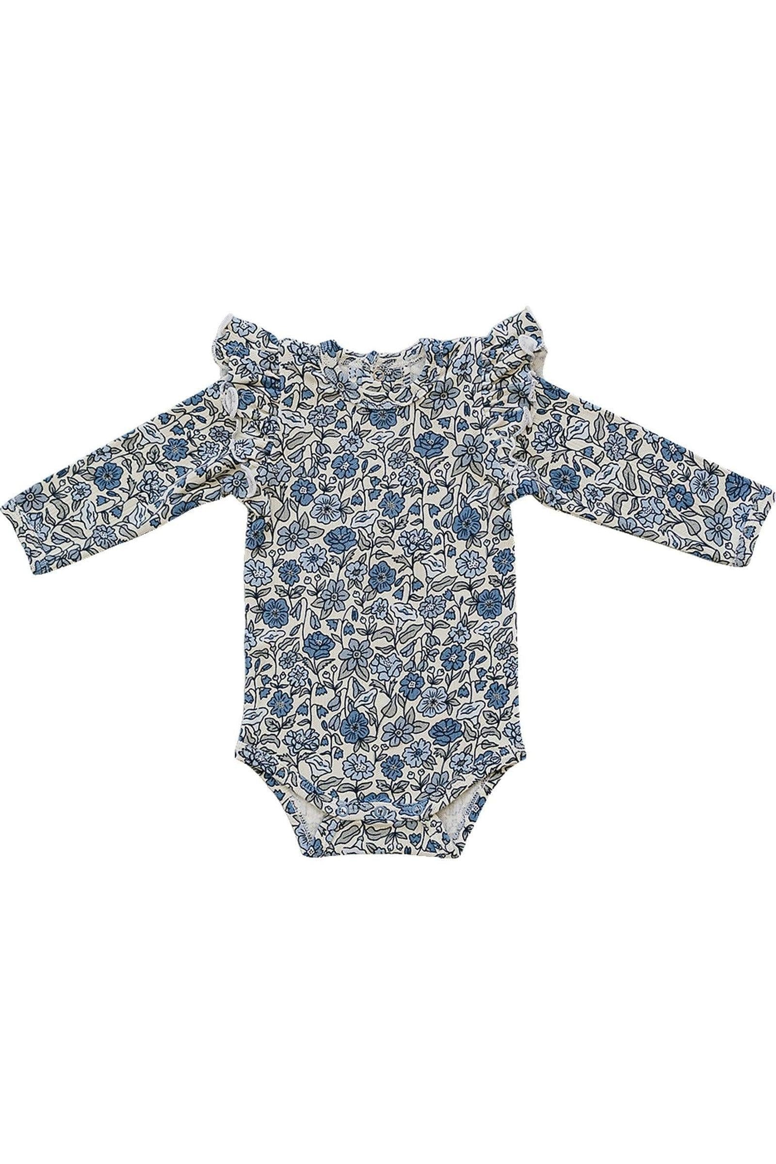 Bluebell Ruffle Sleeve Pointelle Bodysuit, Bamboo, Baby Essentials