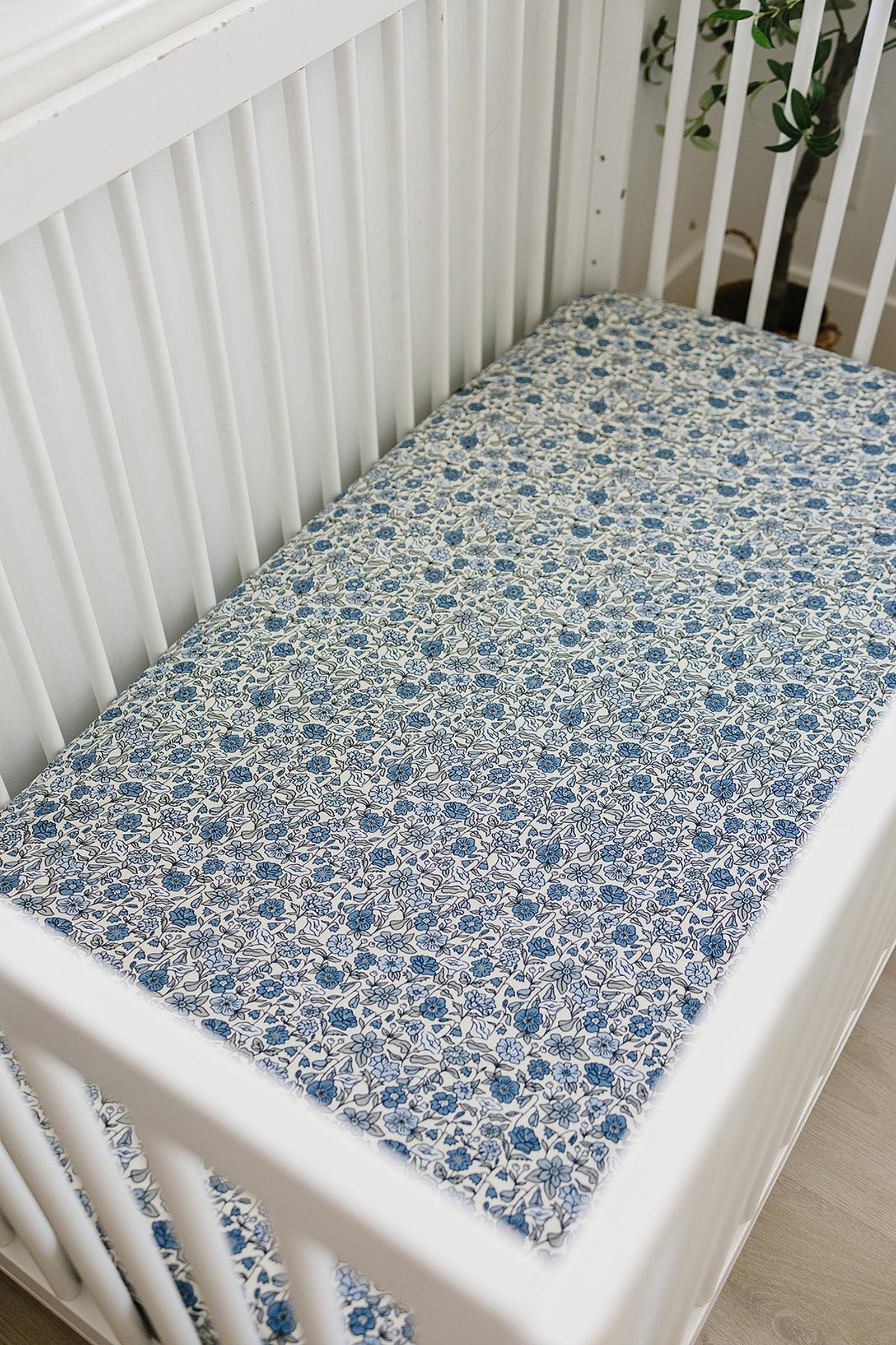 Bluebell Pointelle Stretch Crib Sheet, Bamboo, Baby Essentials