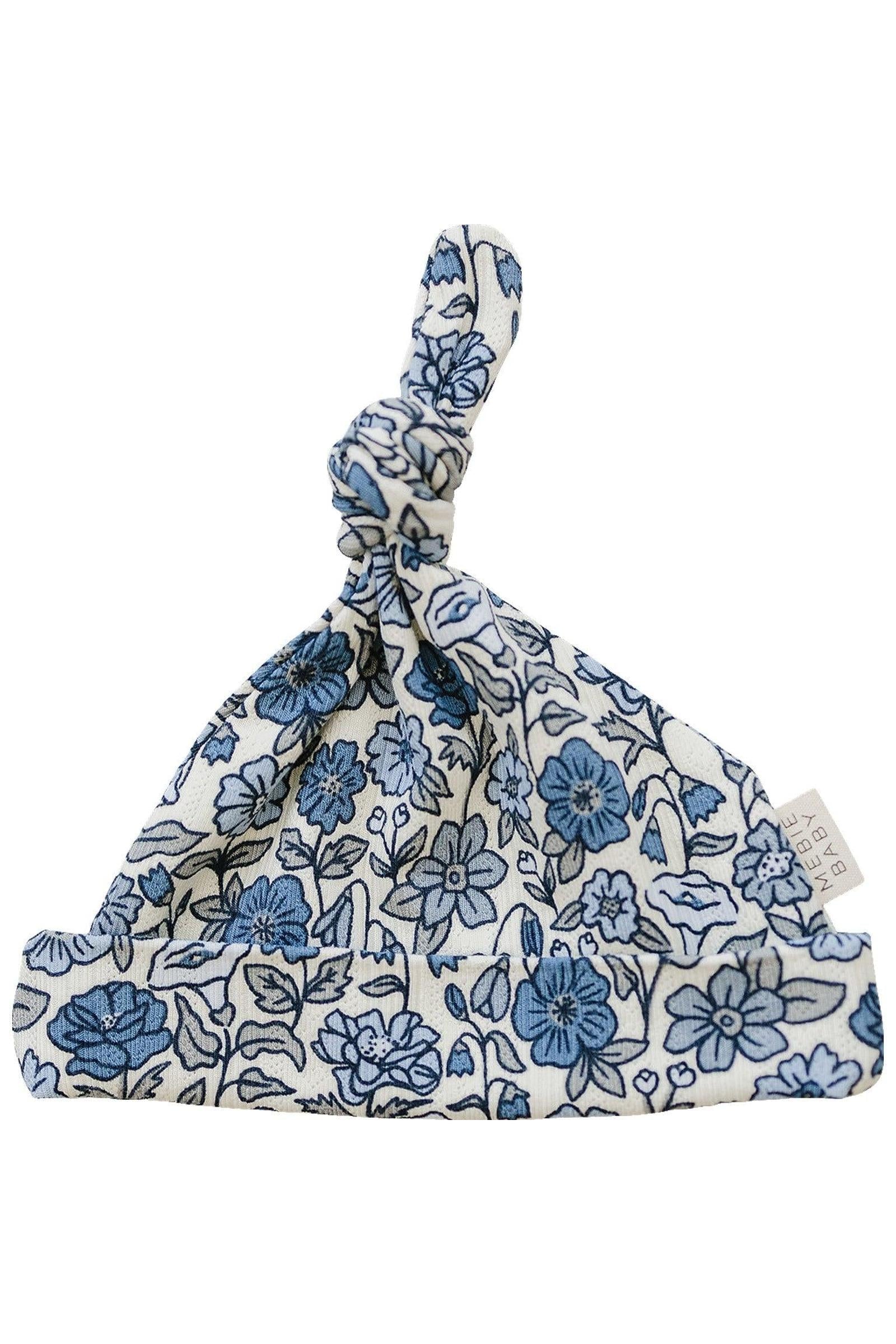 Bluebell Pointelle Newborn Knot Hat, Bamboo, Baby Essentials