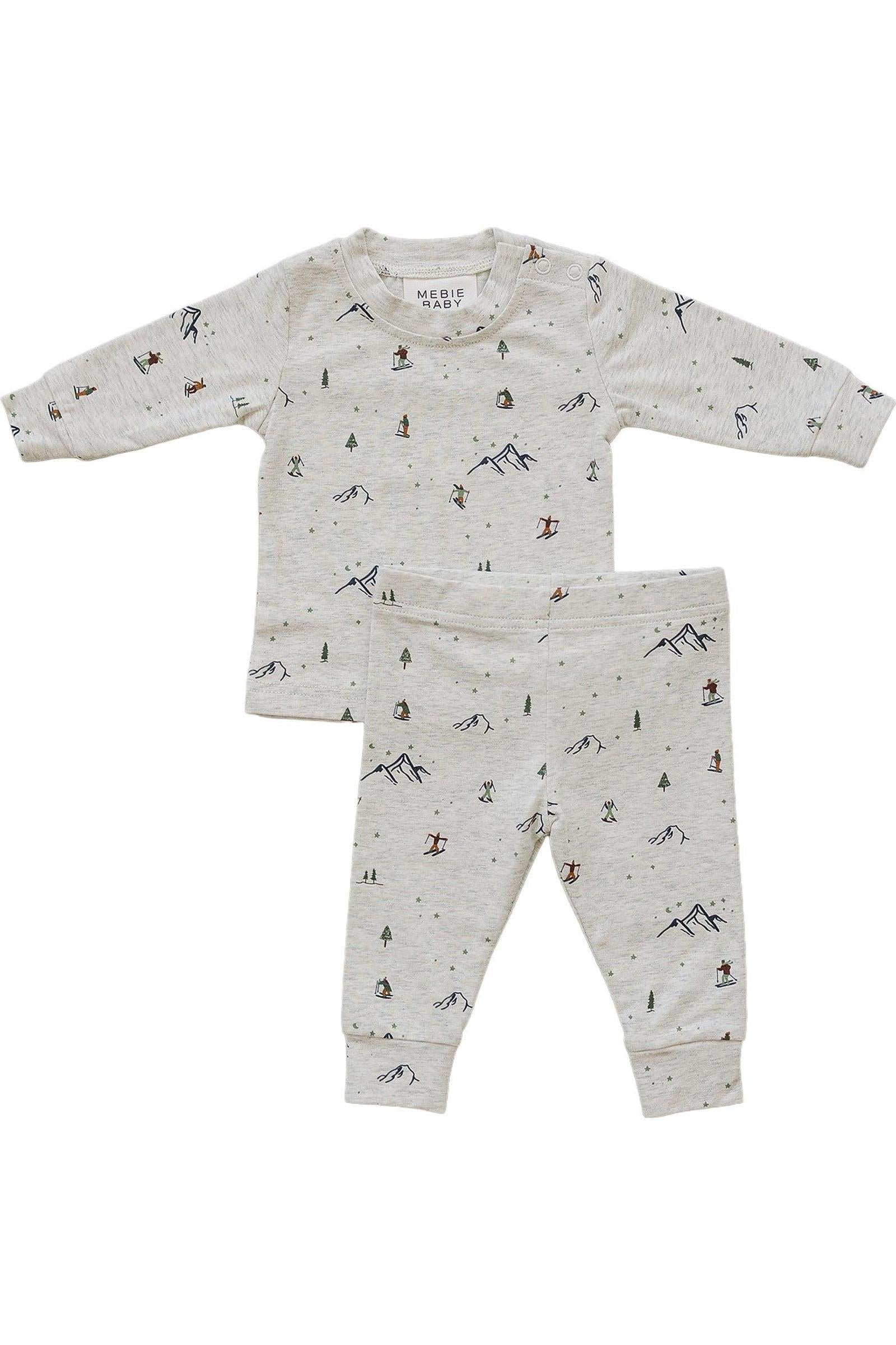 Ski Print Cozy Pajama Set, Cotton, Baby Essentials