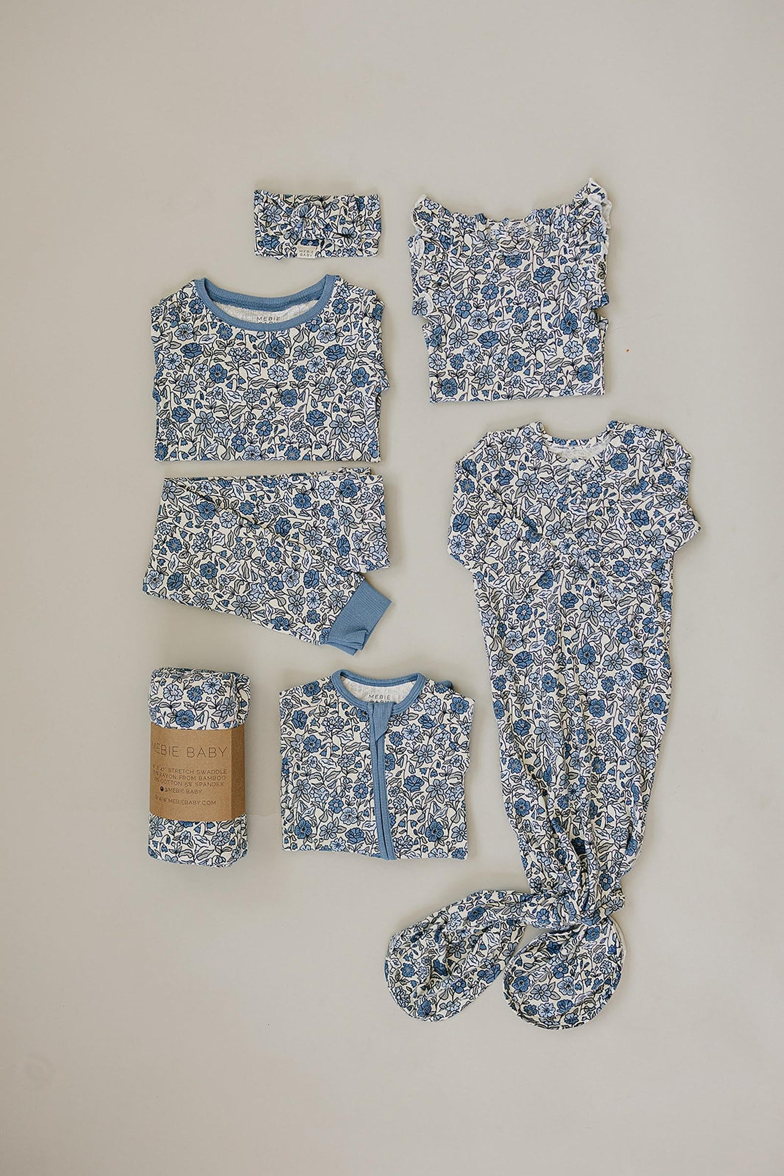 Bluebell Pointelle Stretch Swaddle Blanket, Bamboo, Baby Essentials