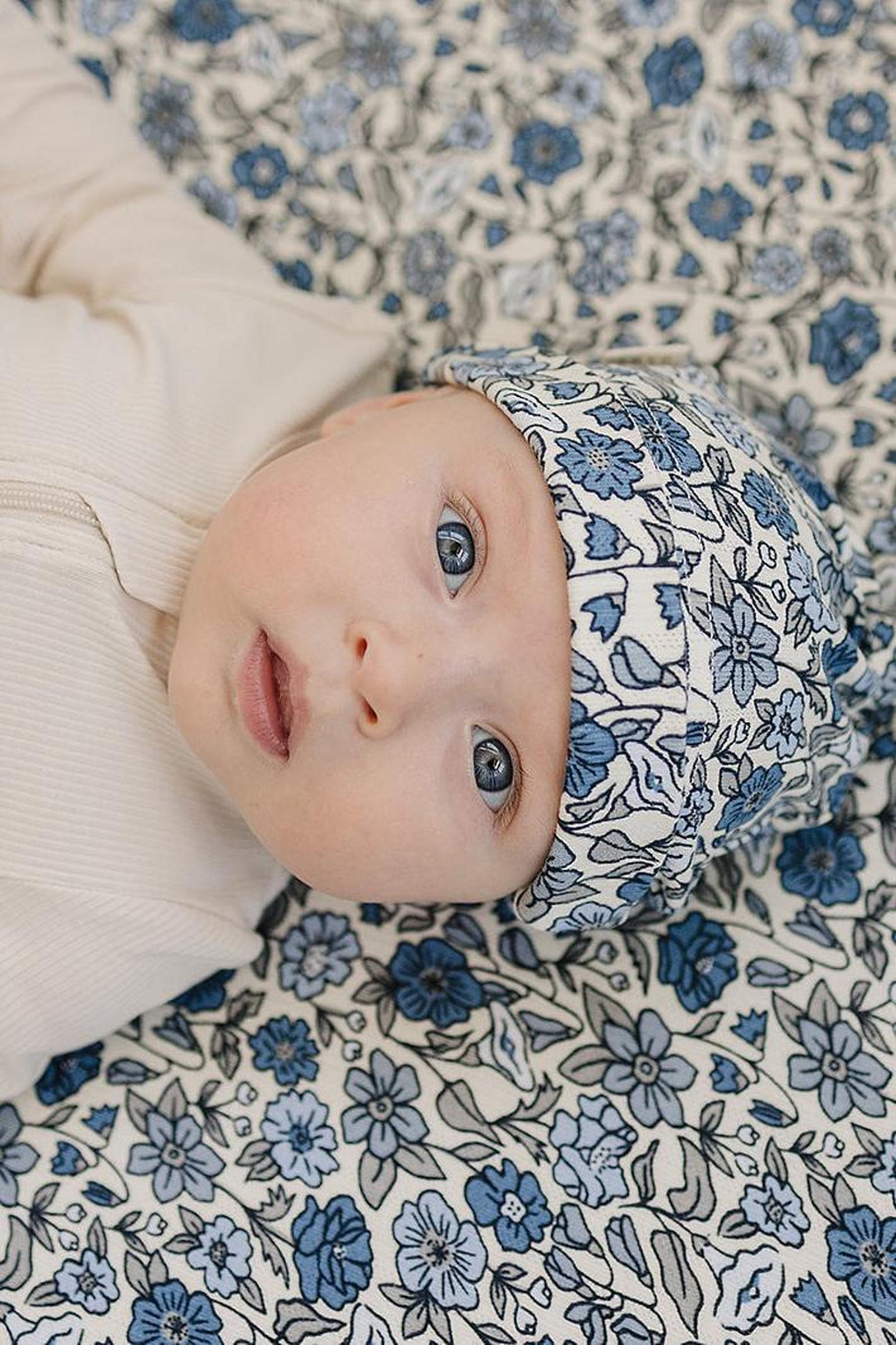 Bluebell Pointelle Newborn Knot Hat, Bamboo, Baby Essentials