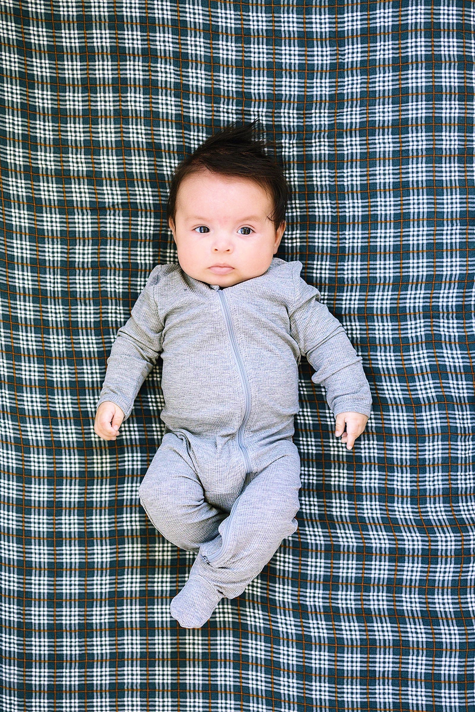 Navy Plaid Muslin Crib Sheet, 100% Cotton, Baby Essentials