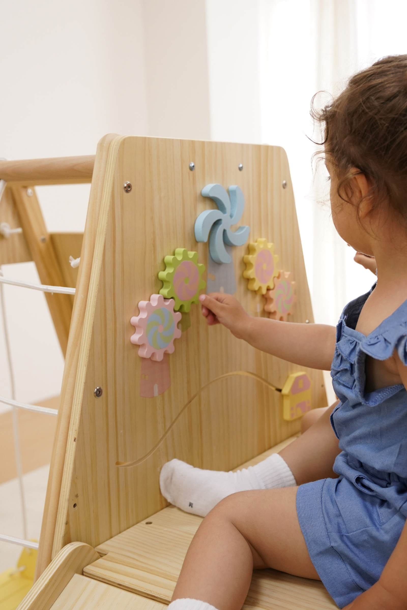 Cherry 5-in-1 Wooden Climber, Indoor, Home Gym Playset, Toddlers & Kids