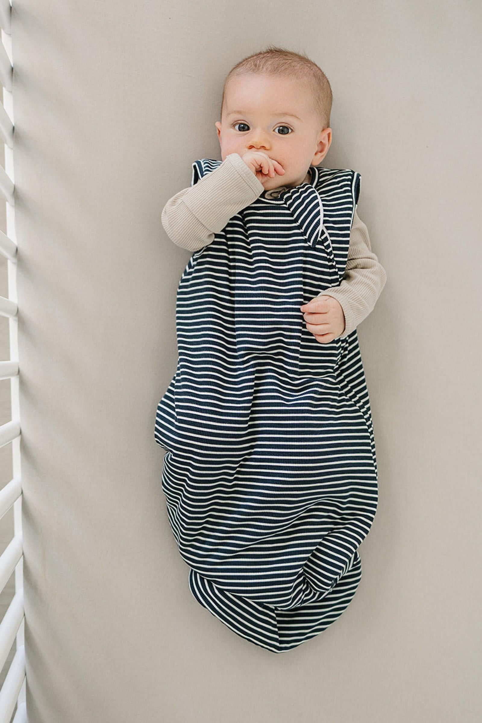 Navy Stripe Bamboo Baby Sleep Sack