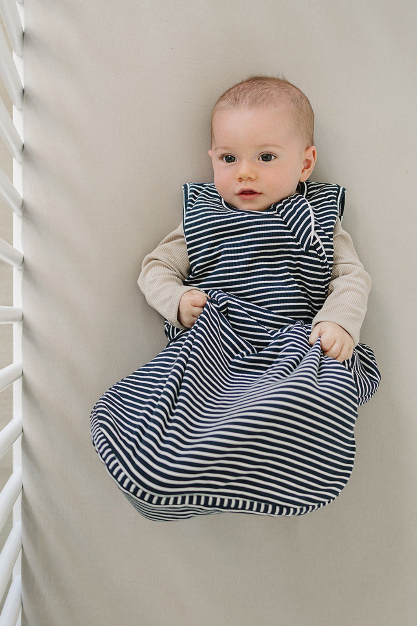 Navy Stripe Bamboo Baby Sleep Sack