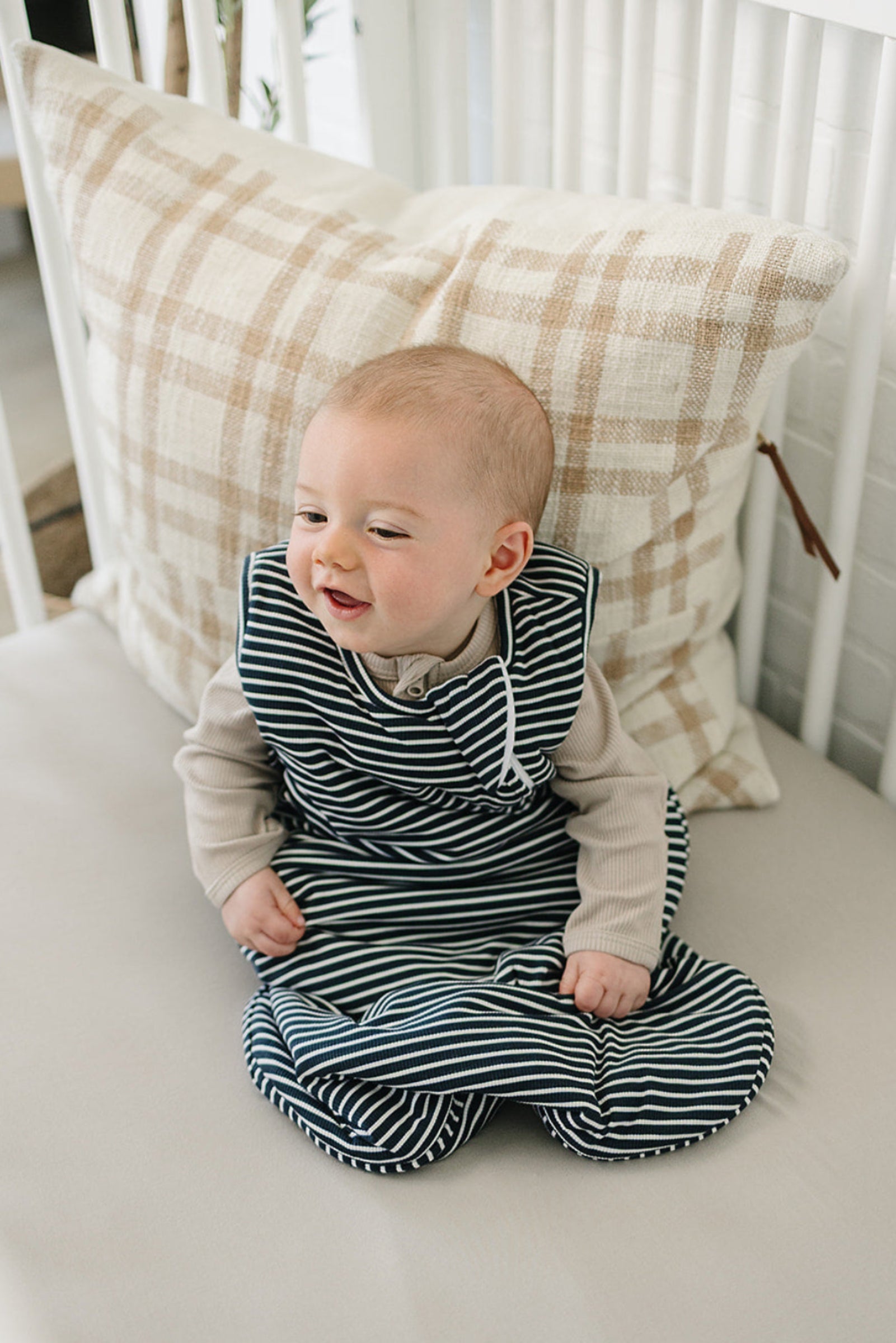Navy Stripe Bamboo Baby Sleep Sack