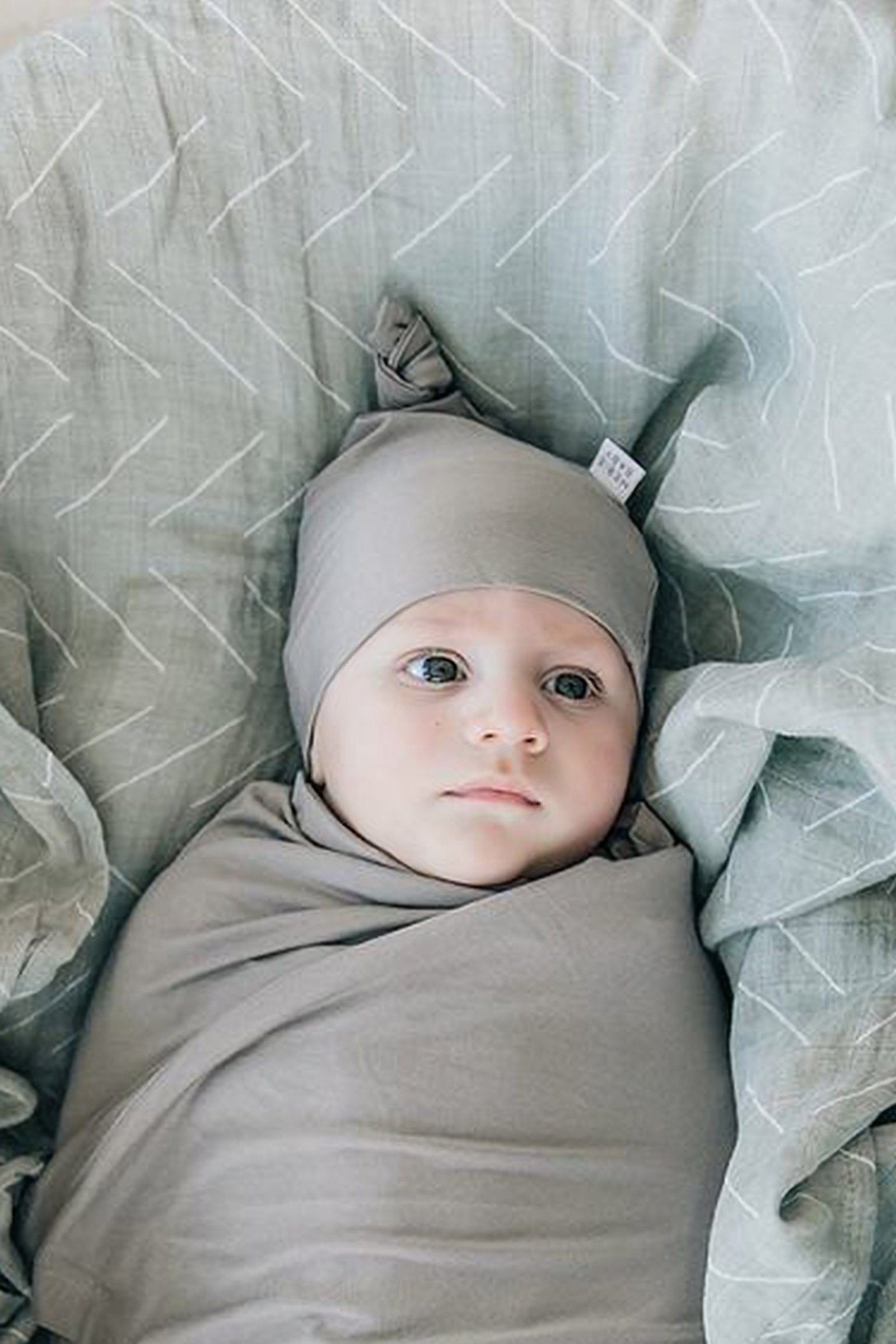 Stone Newborn Knot Hat, Bamboo, Newborn, Baby Essentials, Gender Neutral