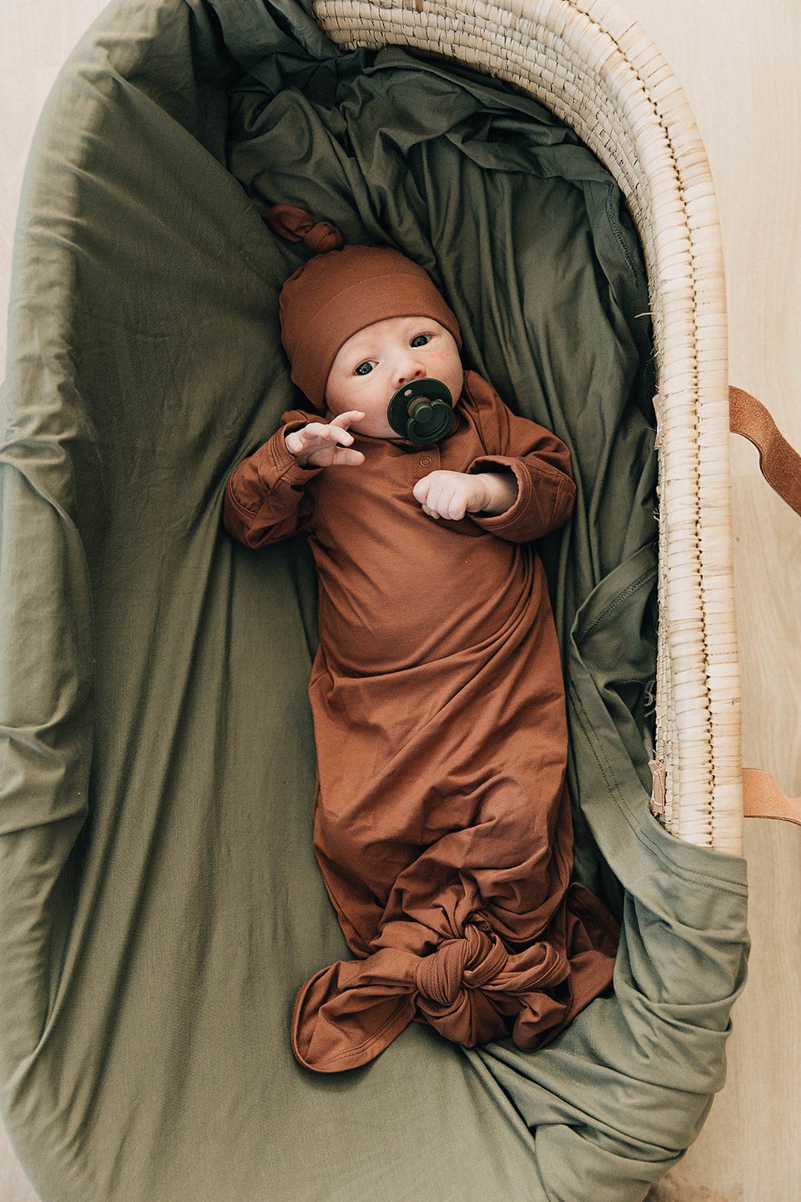 Rust Knot Gown, Bamboo, Baby Essentials