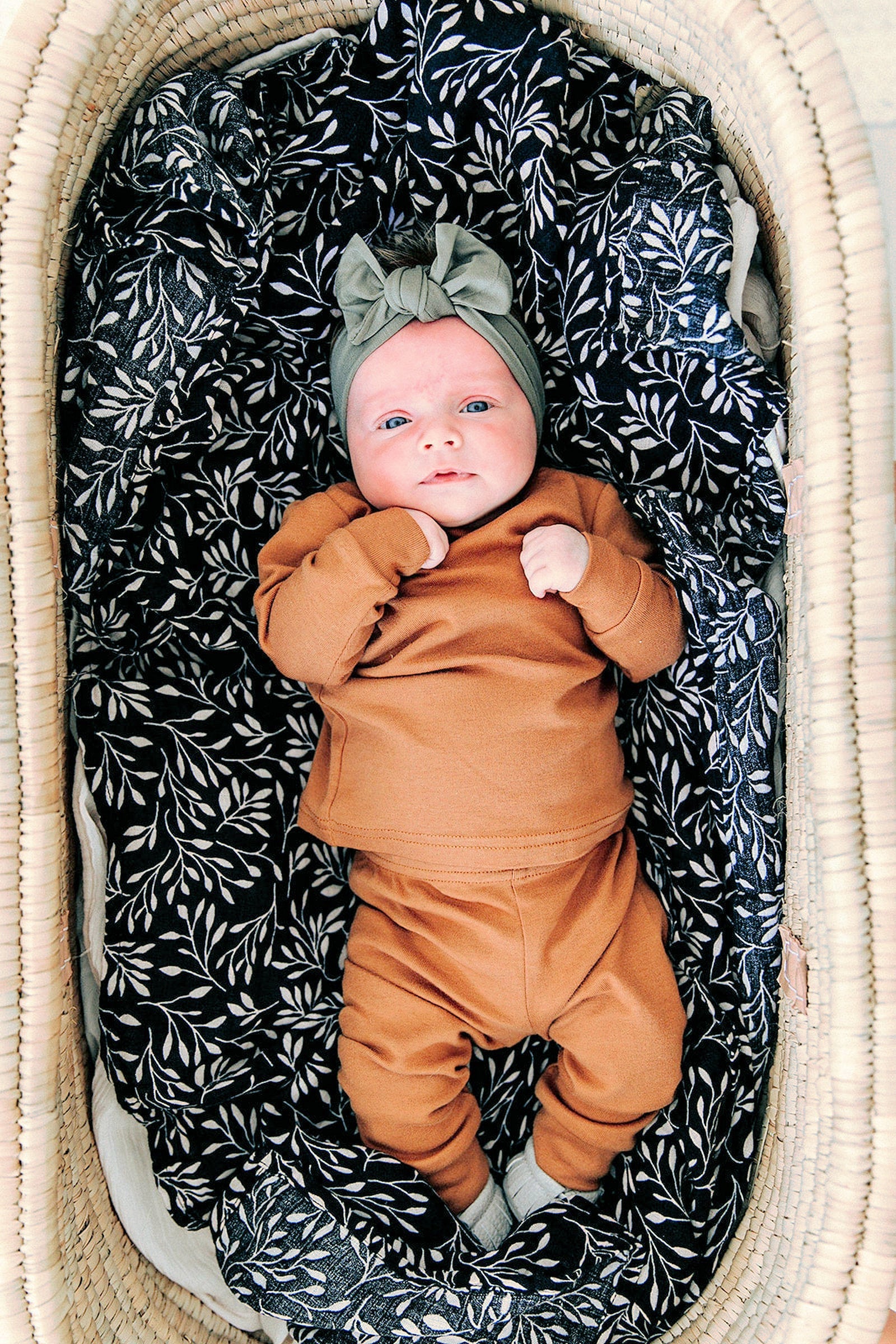 Baby Girl Olive Head Wrap, Bamboo, Baby