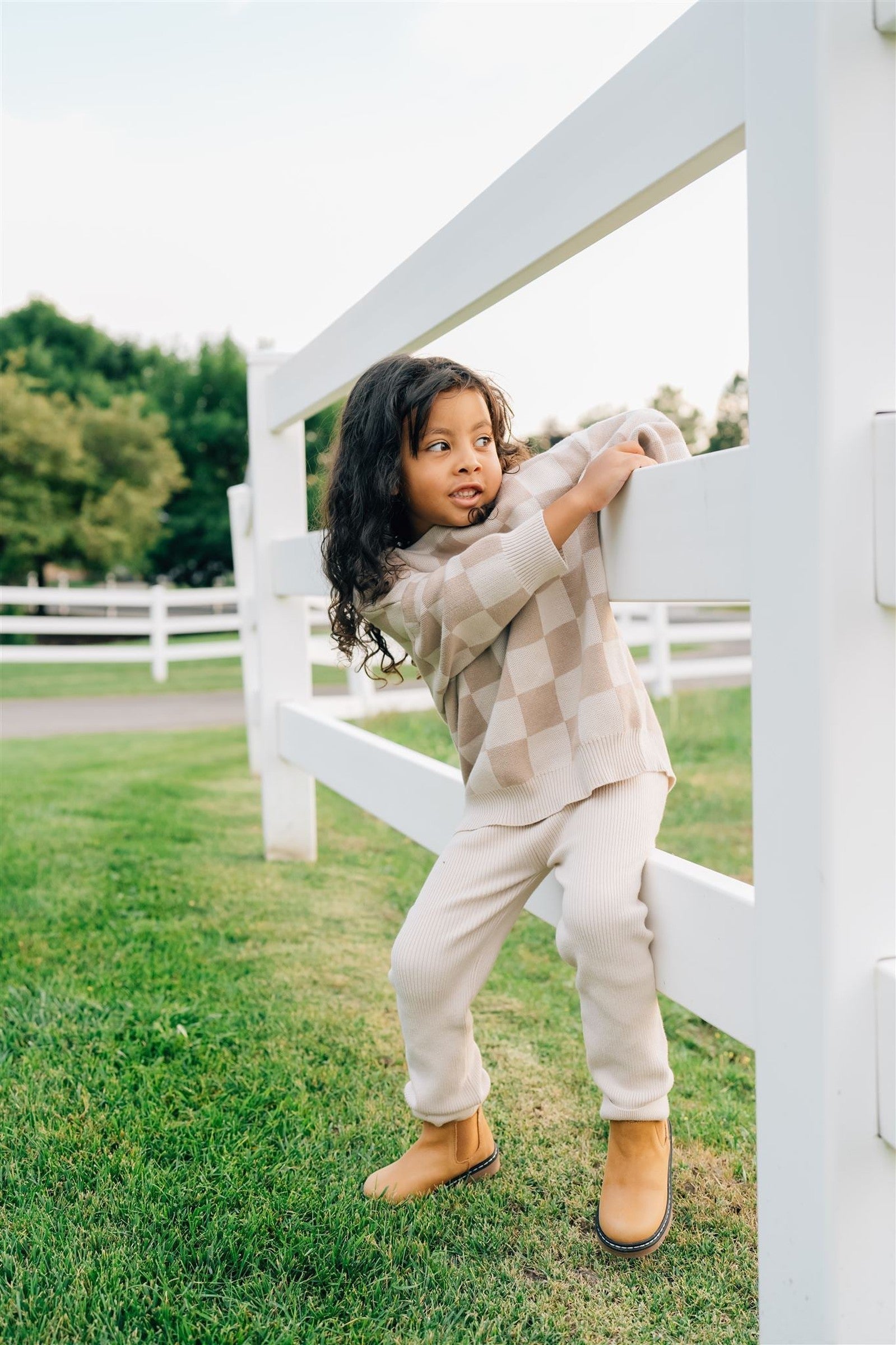 Cream Knit Leggings, Organic Cotton, Gender Neutral, Baby, Toddler & Kids