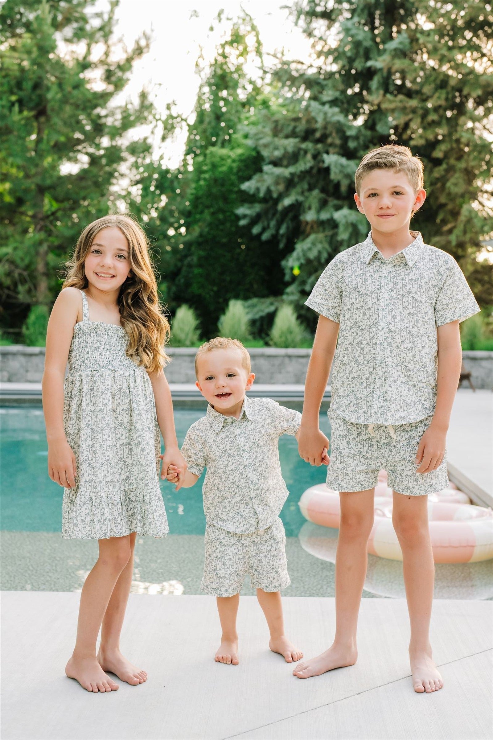 Palm Tree Linen Summer Dress, Baby, Toddler & Kids