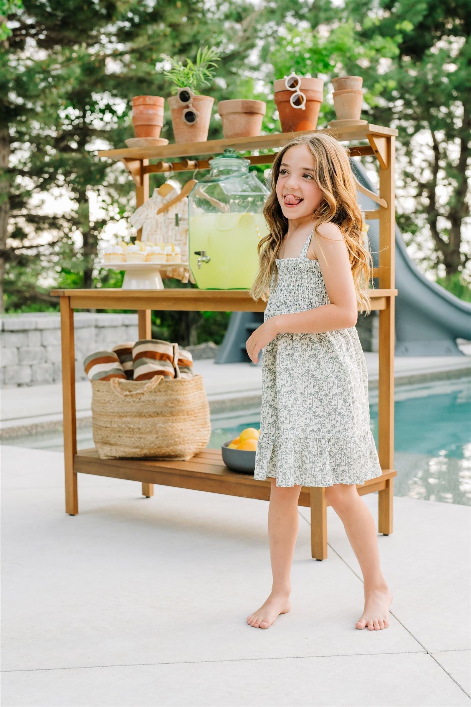 Palm Tree Linen Summer Dress, Baby, Toddler & Kids