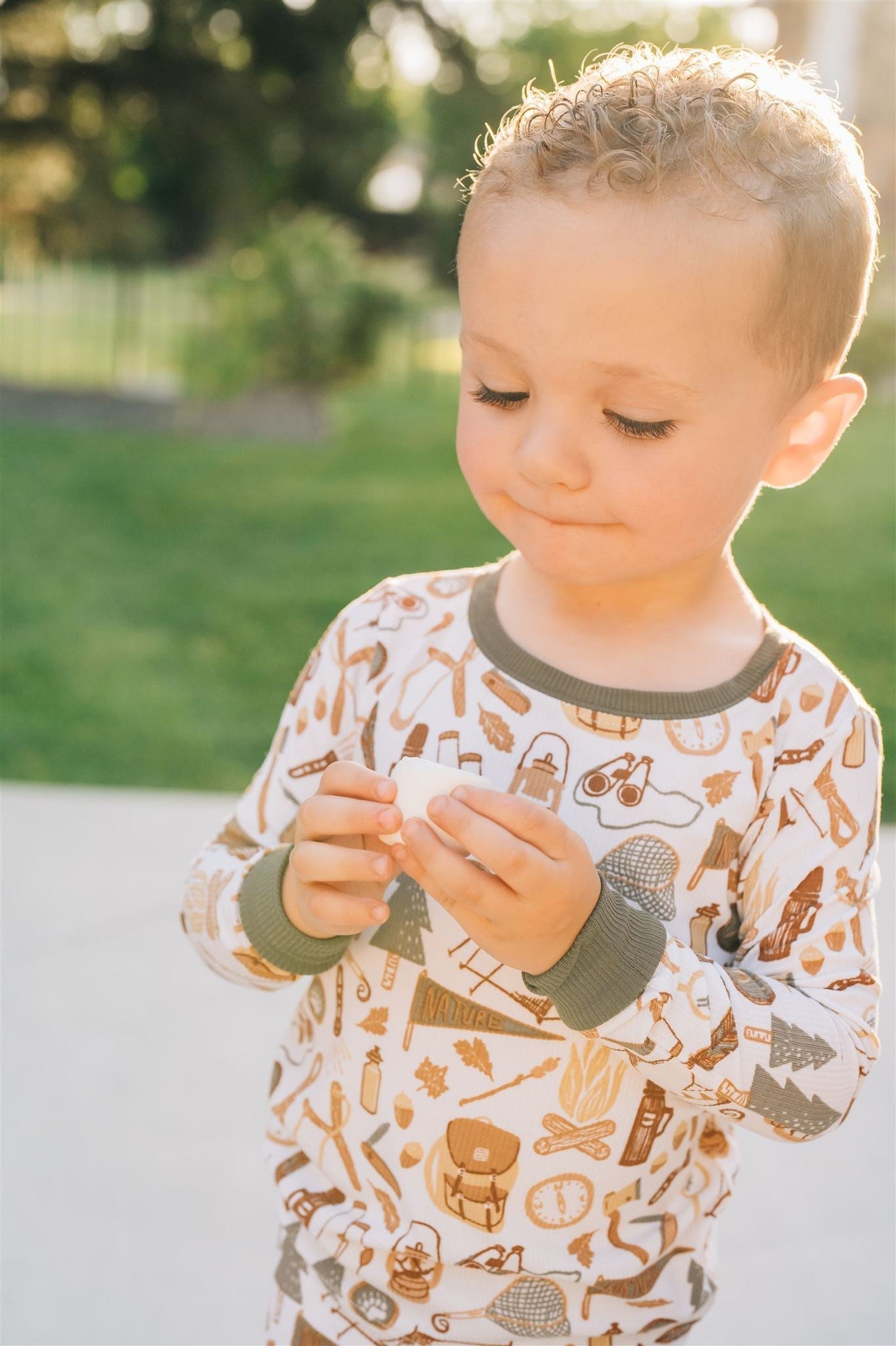 Camping Trip Ribbed Cozy Pajama Set, Bamboo, Gender Neutral, Baby, Toddler & Kids
