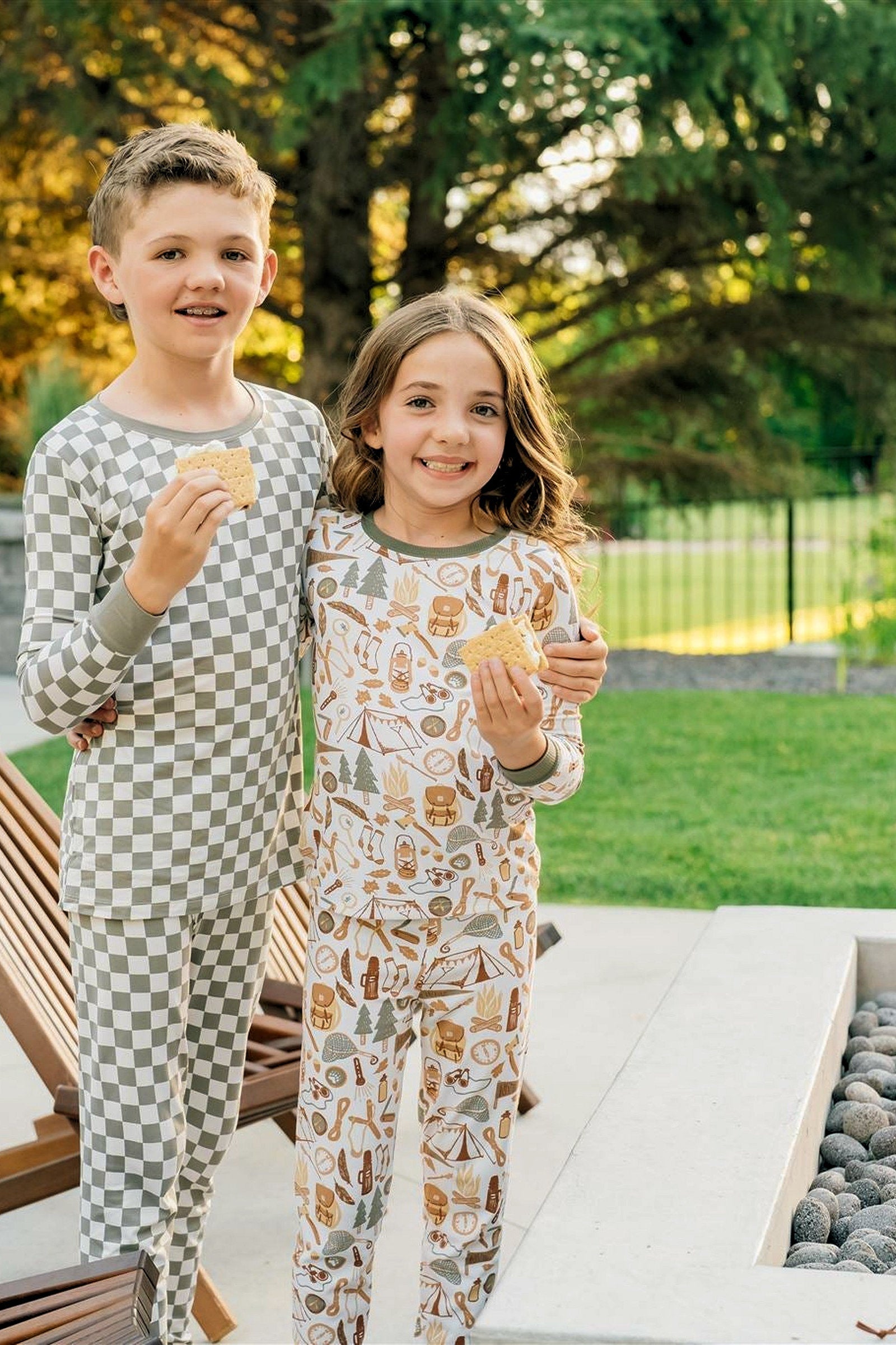 Camping Trip Ribbed Cozy Pajama Set, Bamboo, Gender Neutral, Baby, Toddler & Kids