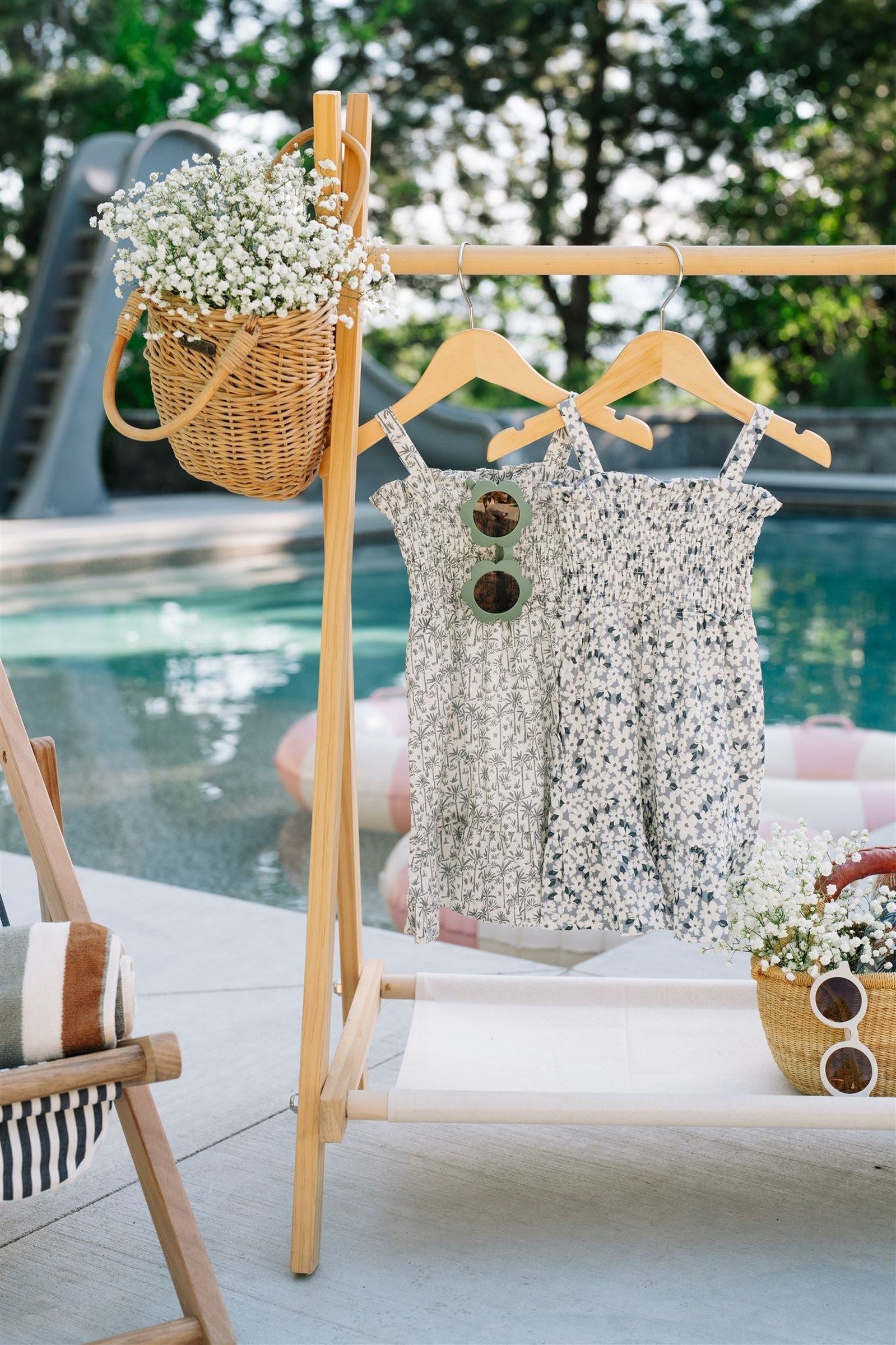 Palm Tree Linen Summer Dress, Baby, Toddler & Kids