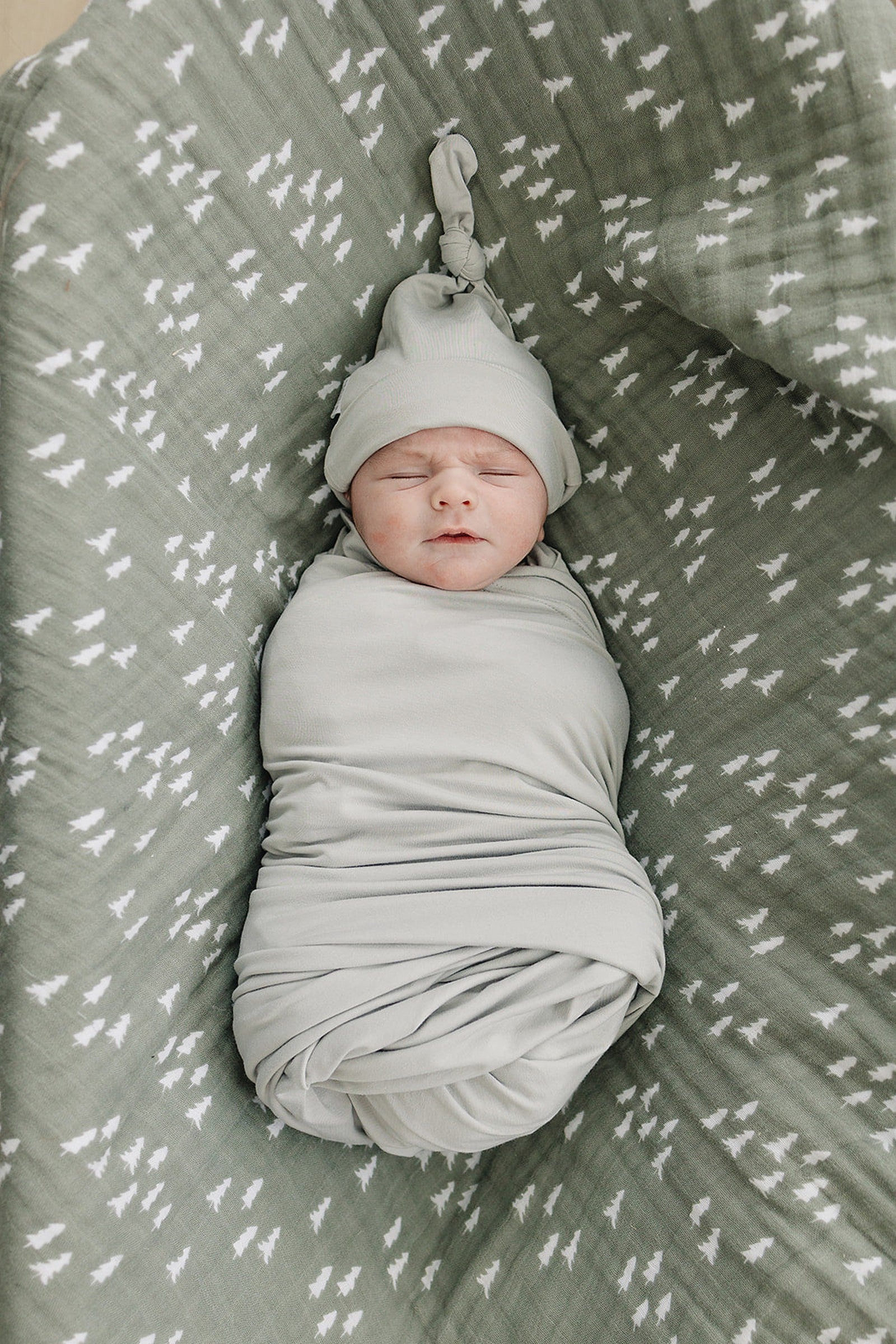 Sage Newborn Knot Hat, Bamboo, Newborn, Baby Essentials
