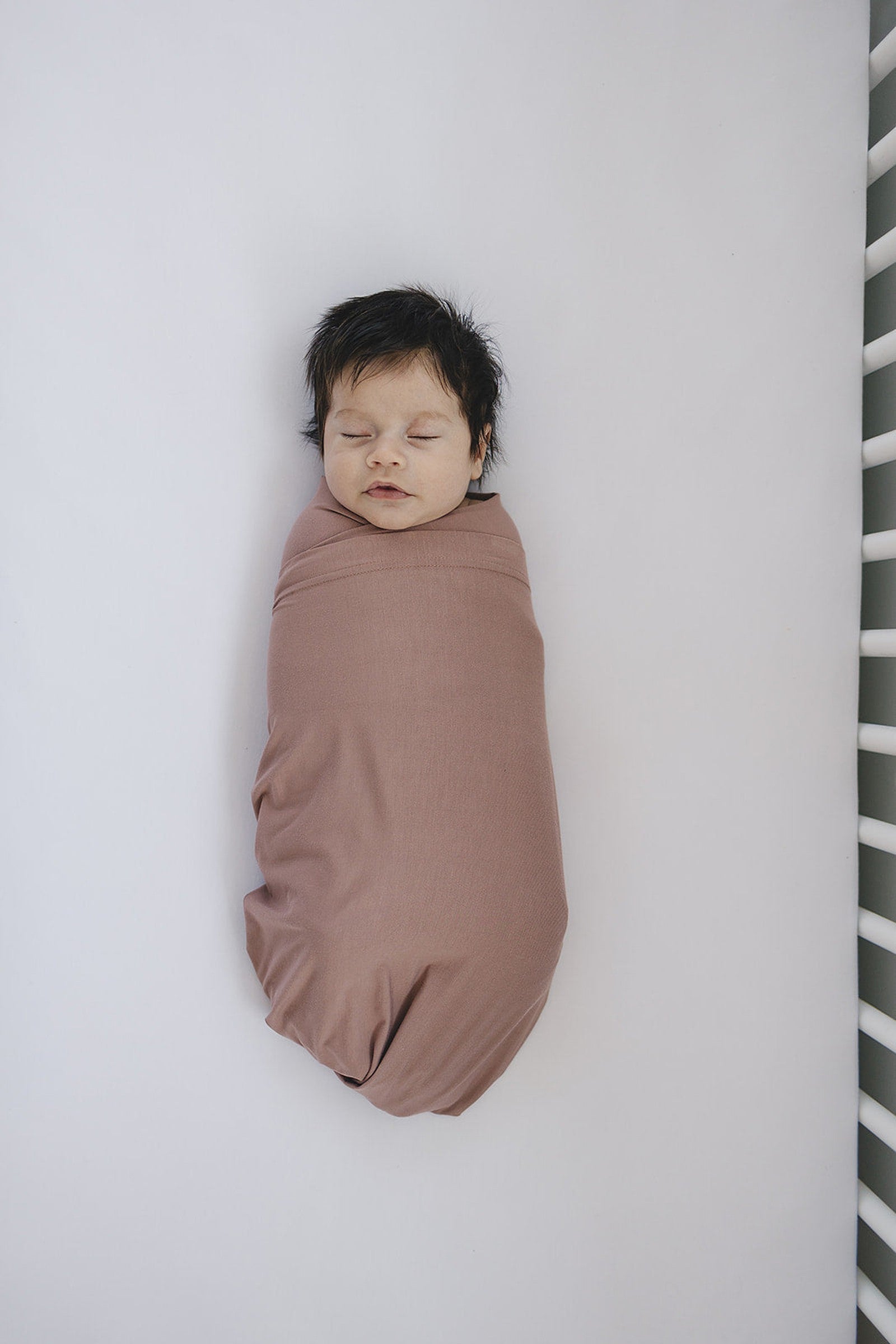 Dusty Rose Stretch Swaddle Blanket, Bamboo, Baby Essentials