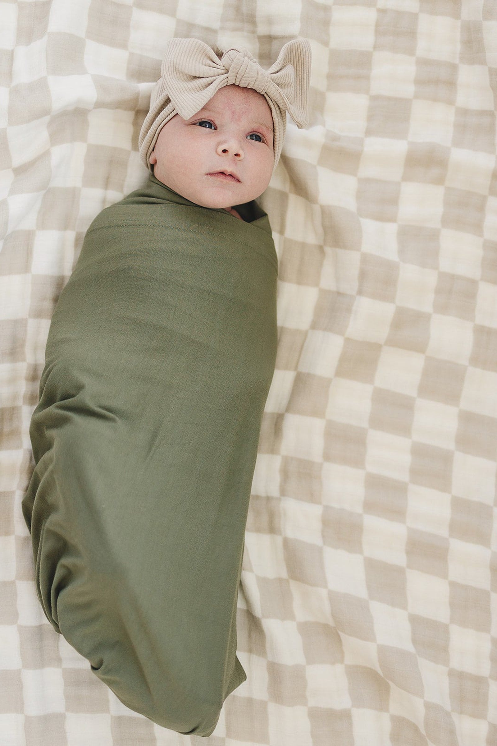 Olive Stretch Swaddle Blanket | Bamboo | Baby Essentials | Gender Neutral