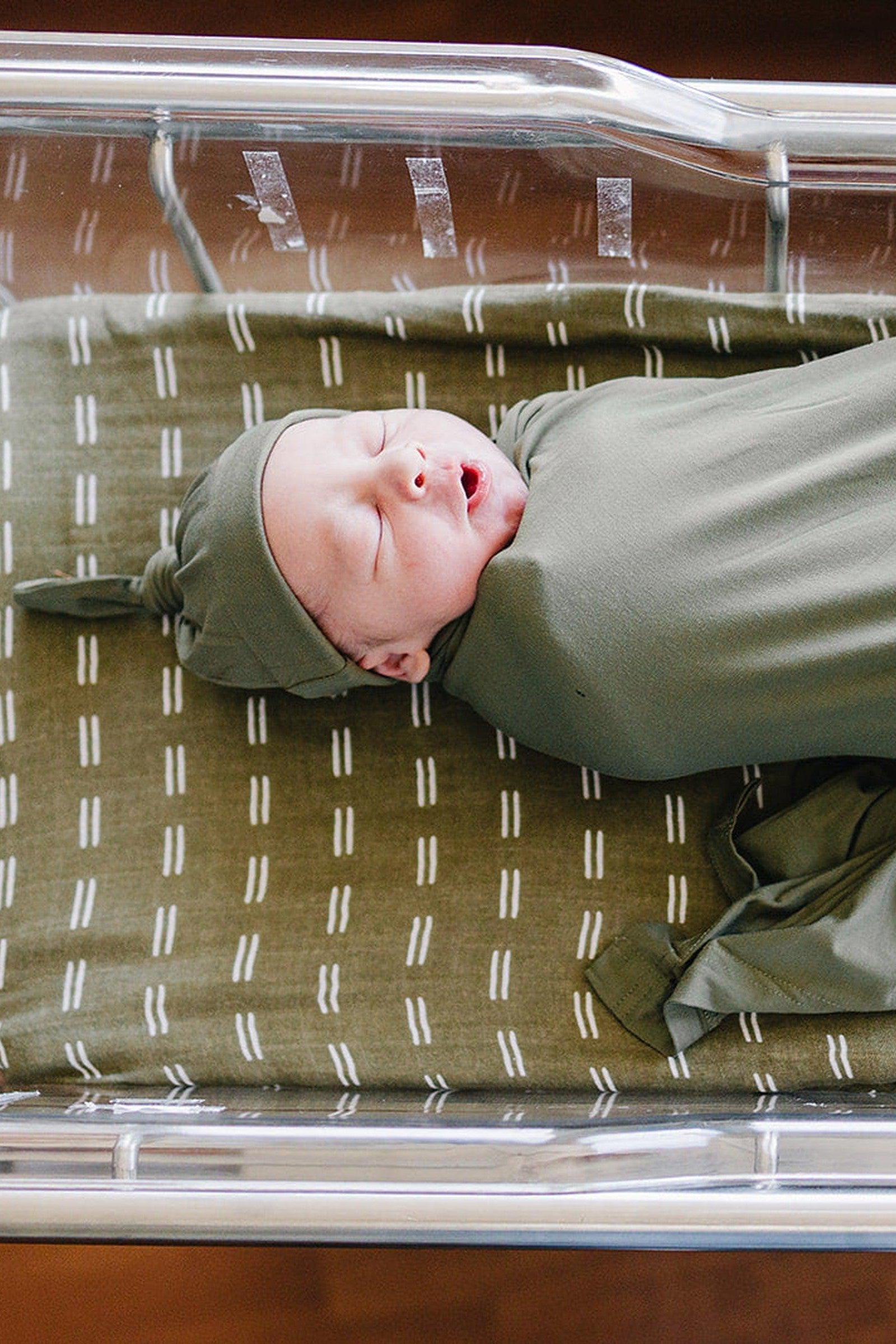 Olive Swaddle + Hat OR Head Wrap Set | Bamboo  | Baby Essentials