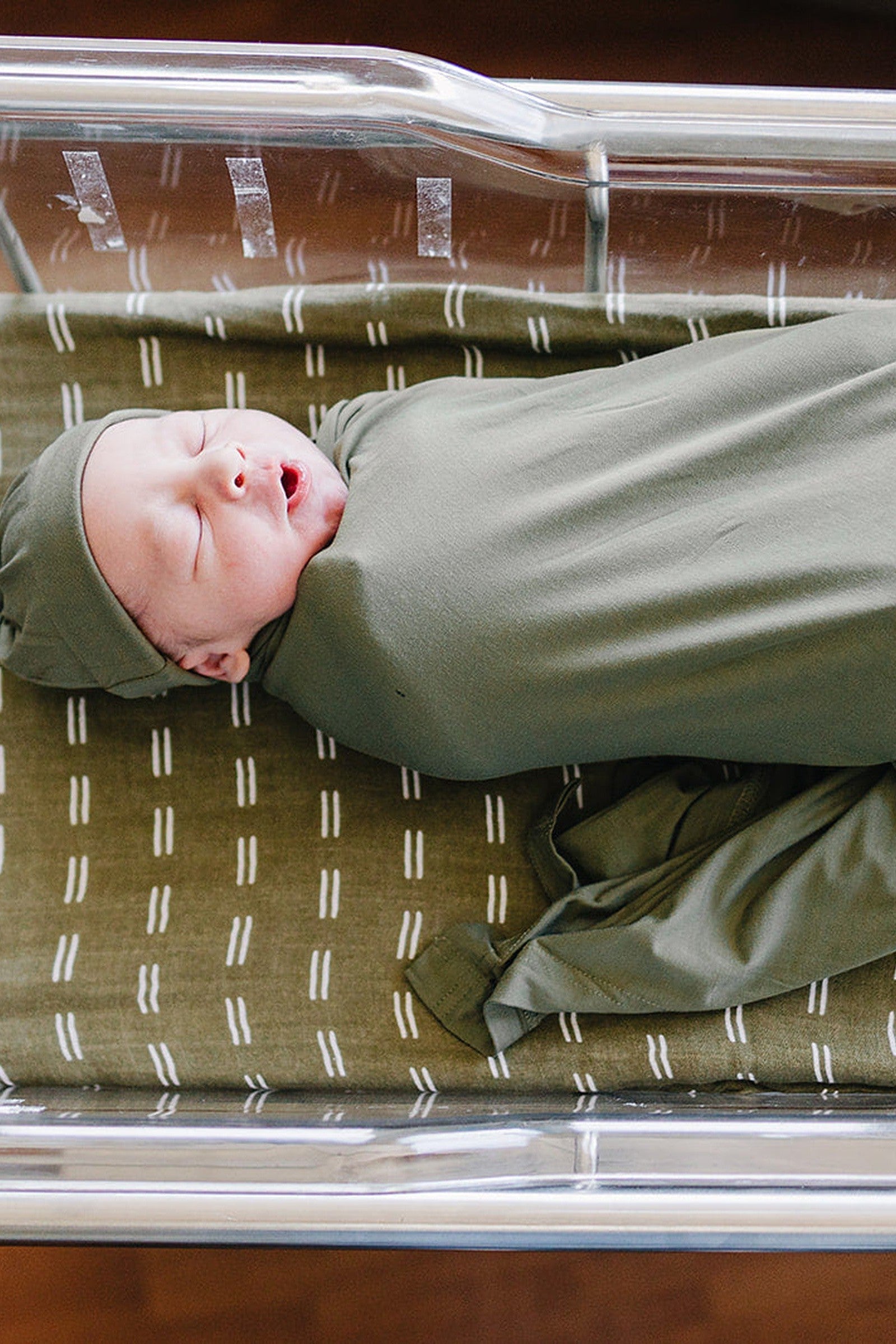 Olive Stretch Swaddle Blanket | Bamboo | Baby Essentials | Gender Neutral