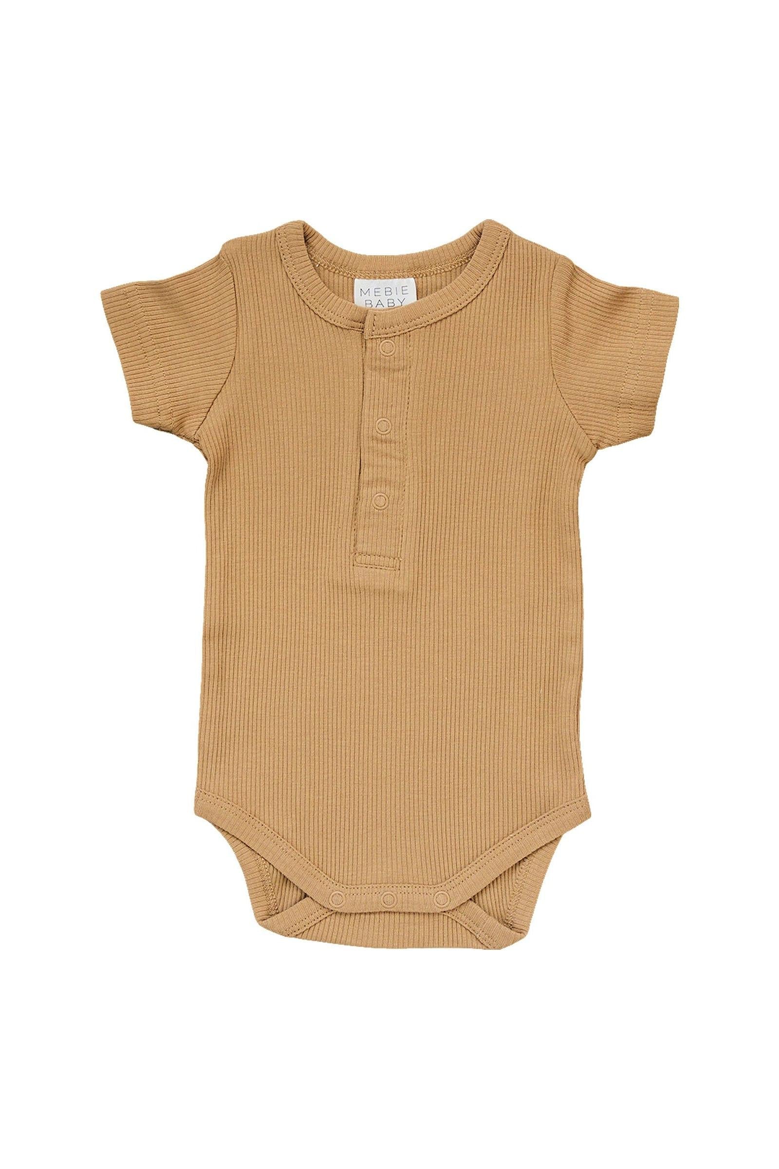 Cafe Ribbed Snap Bodysuit, Baby Essentials, Gender Neutral, Organic Cotton