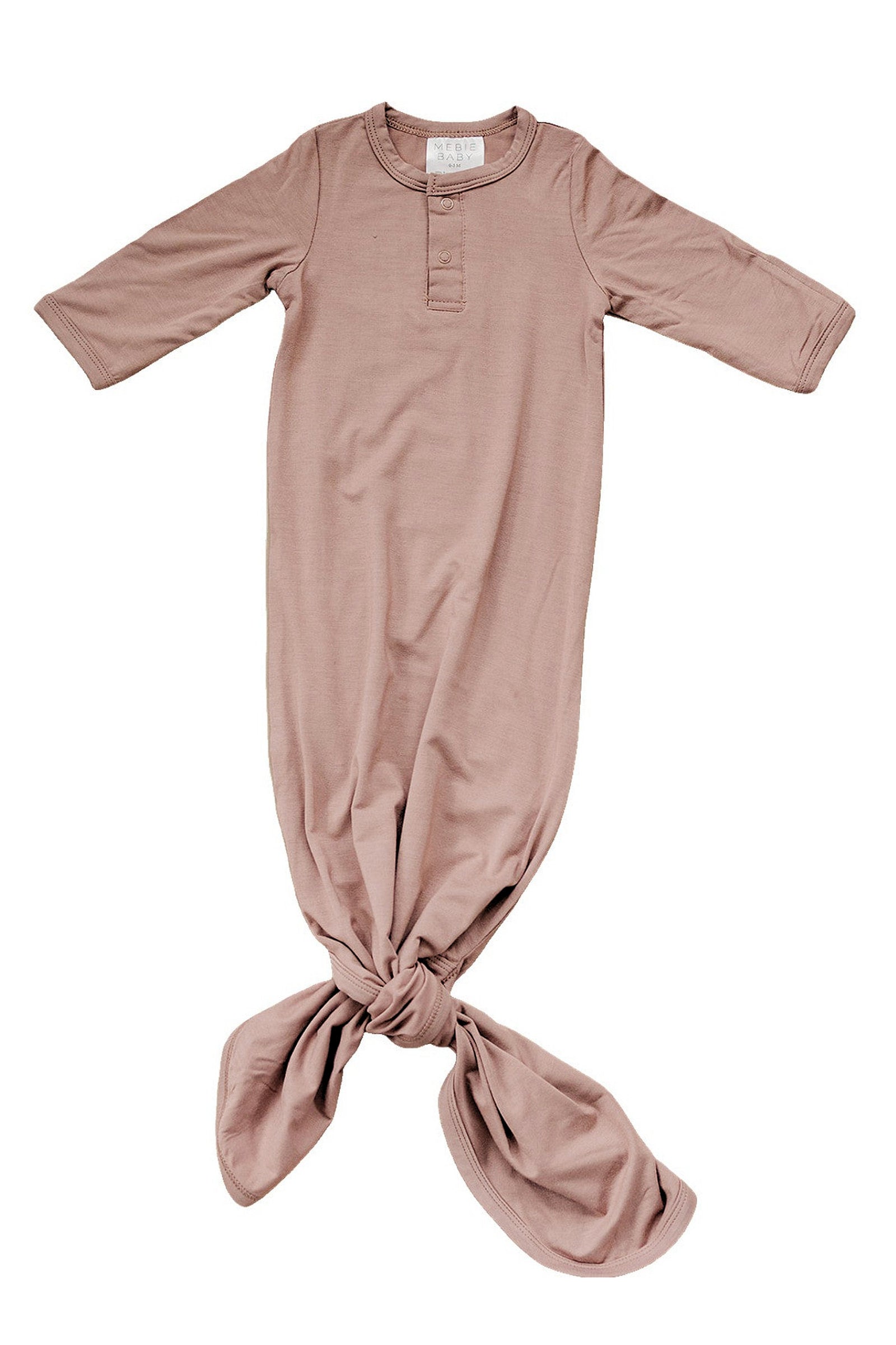 Dusty Rose Knot Gown, Bamboo, Baby Essentials