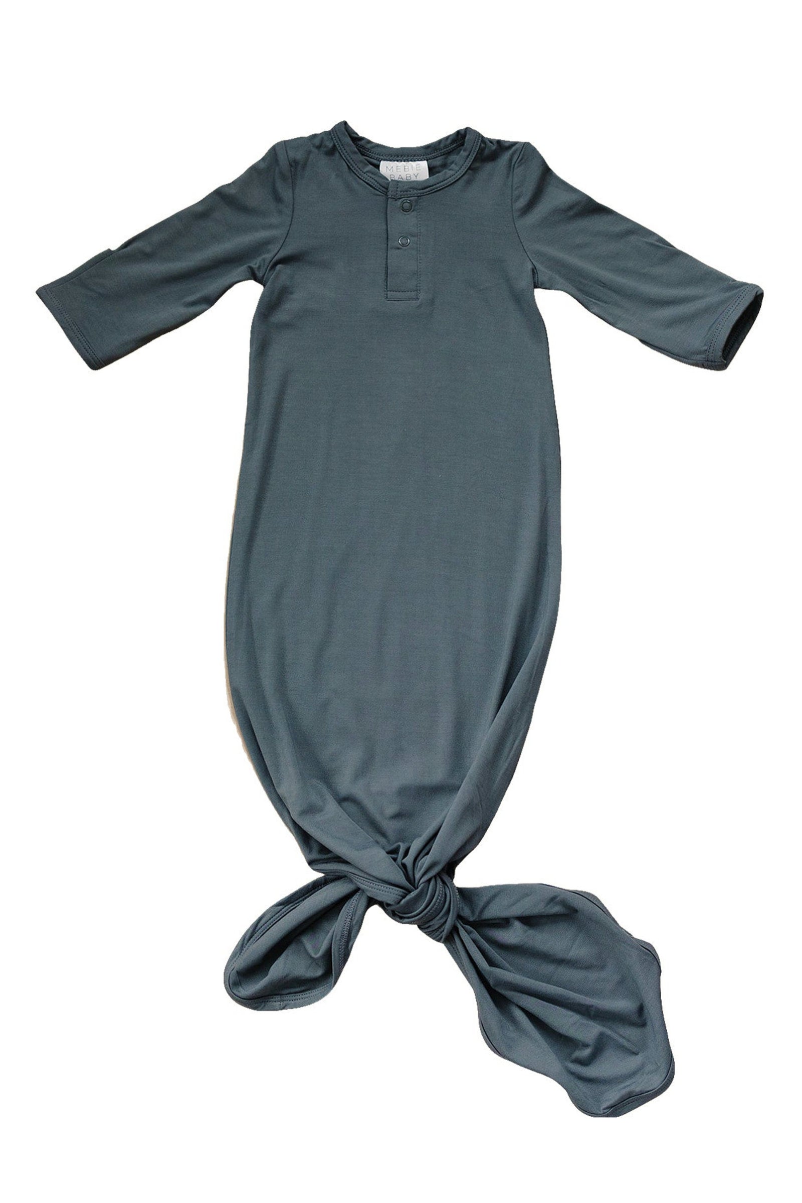 Charcoal Baby Knot Gown, Bamboo, Baby Essentials