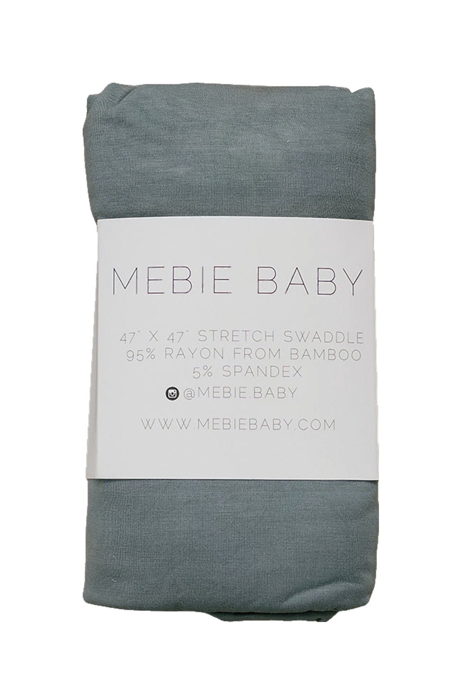Dusty Blue Stretch Swaddle Blanket, Bamboo, Baby Essentials