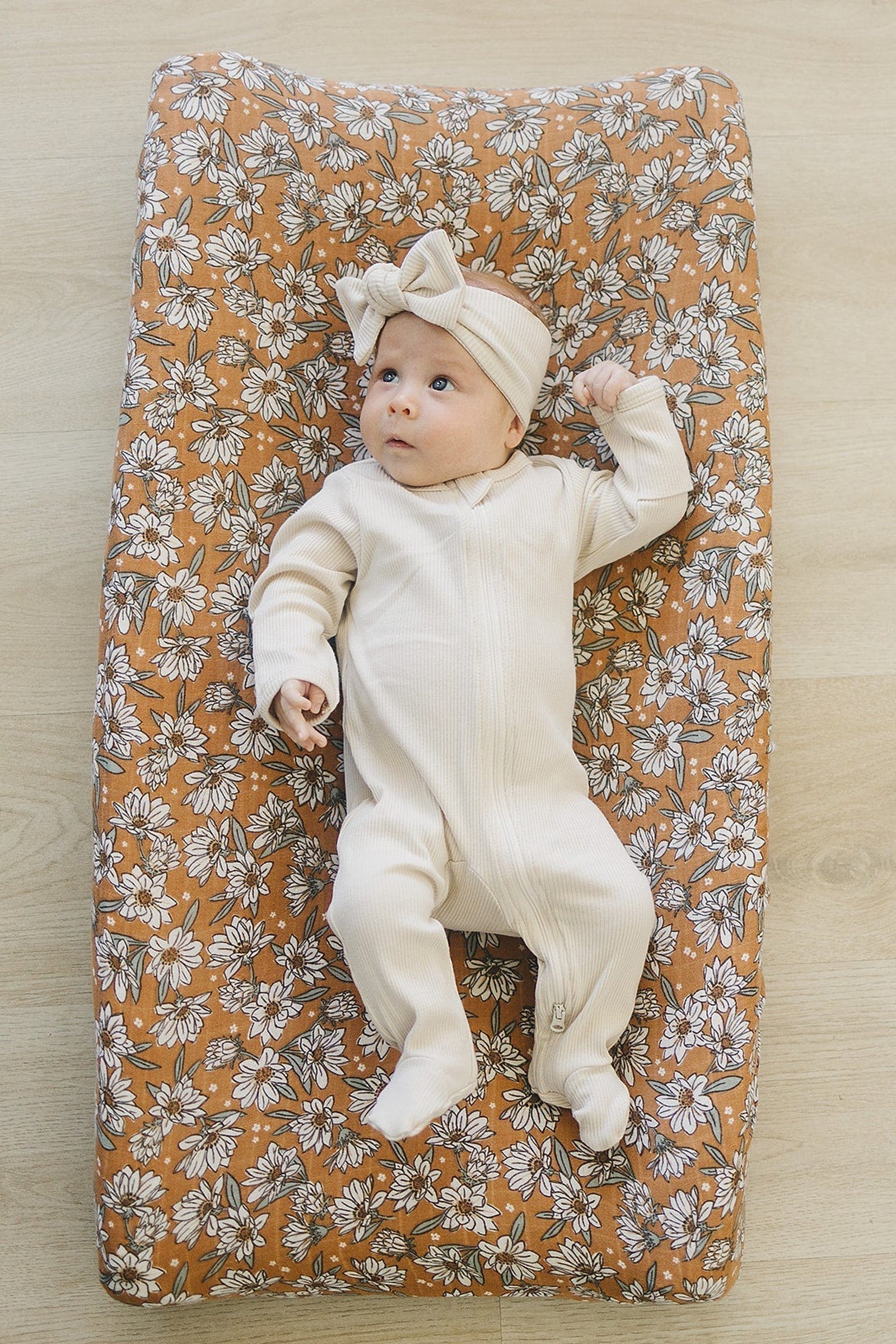 Magnolia Muslin Changing Pad Cover, 100% Cotton, Baby Essentials