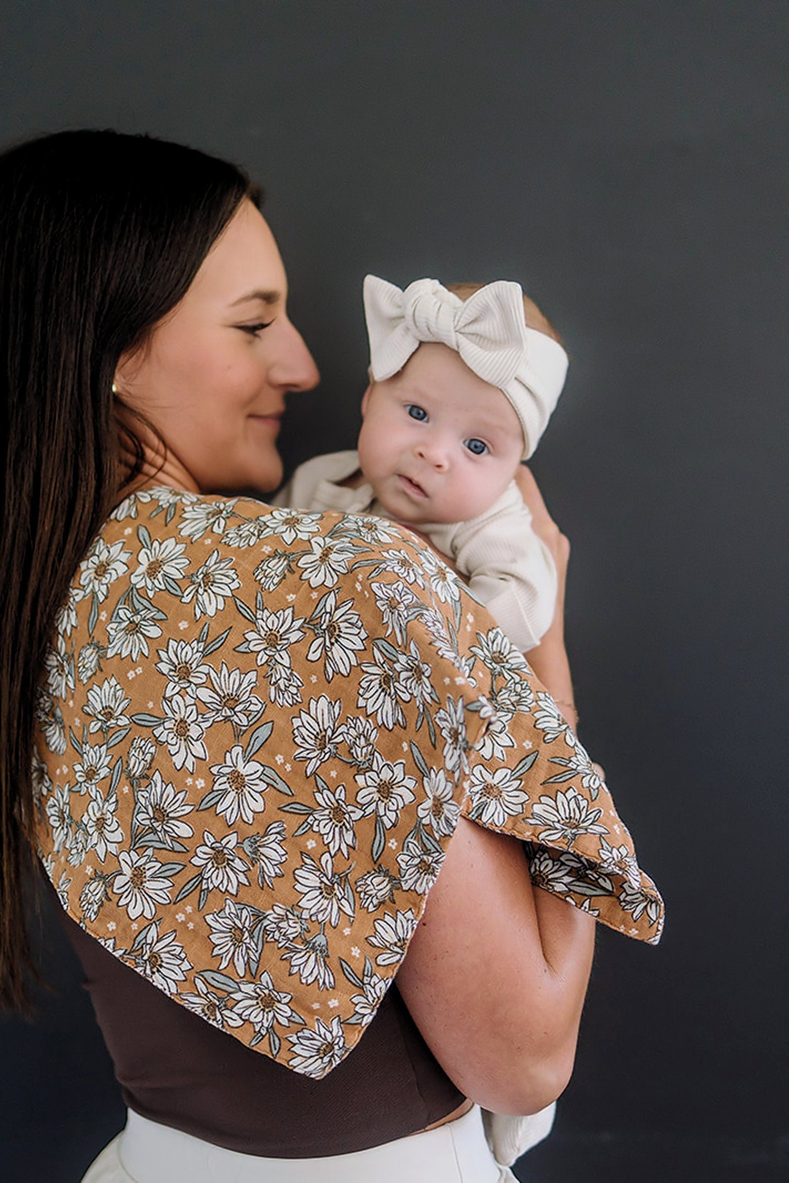 Magnolia Muslin Burp Cloth, 100% Cotton, Baby Essentials