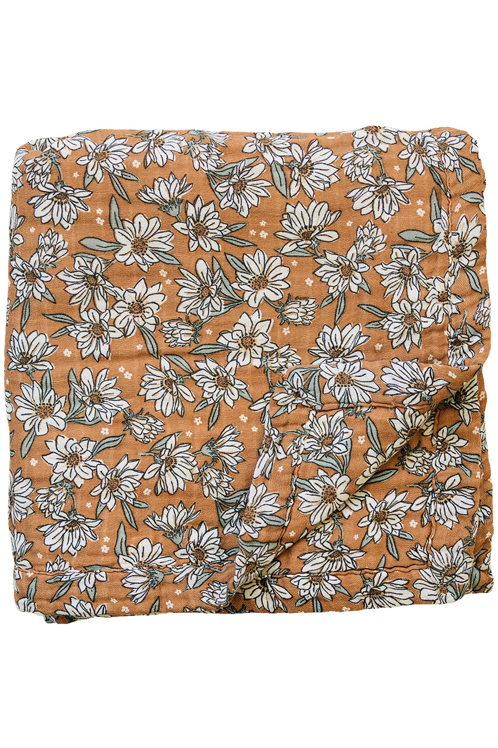 Magnolia Lightweight Muslin Crib Quilt, 100% Cotton, Baby Essentials