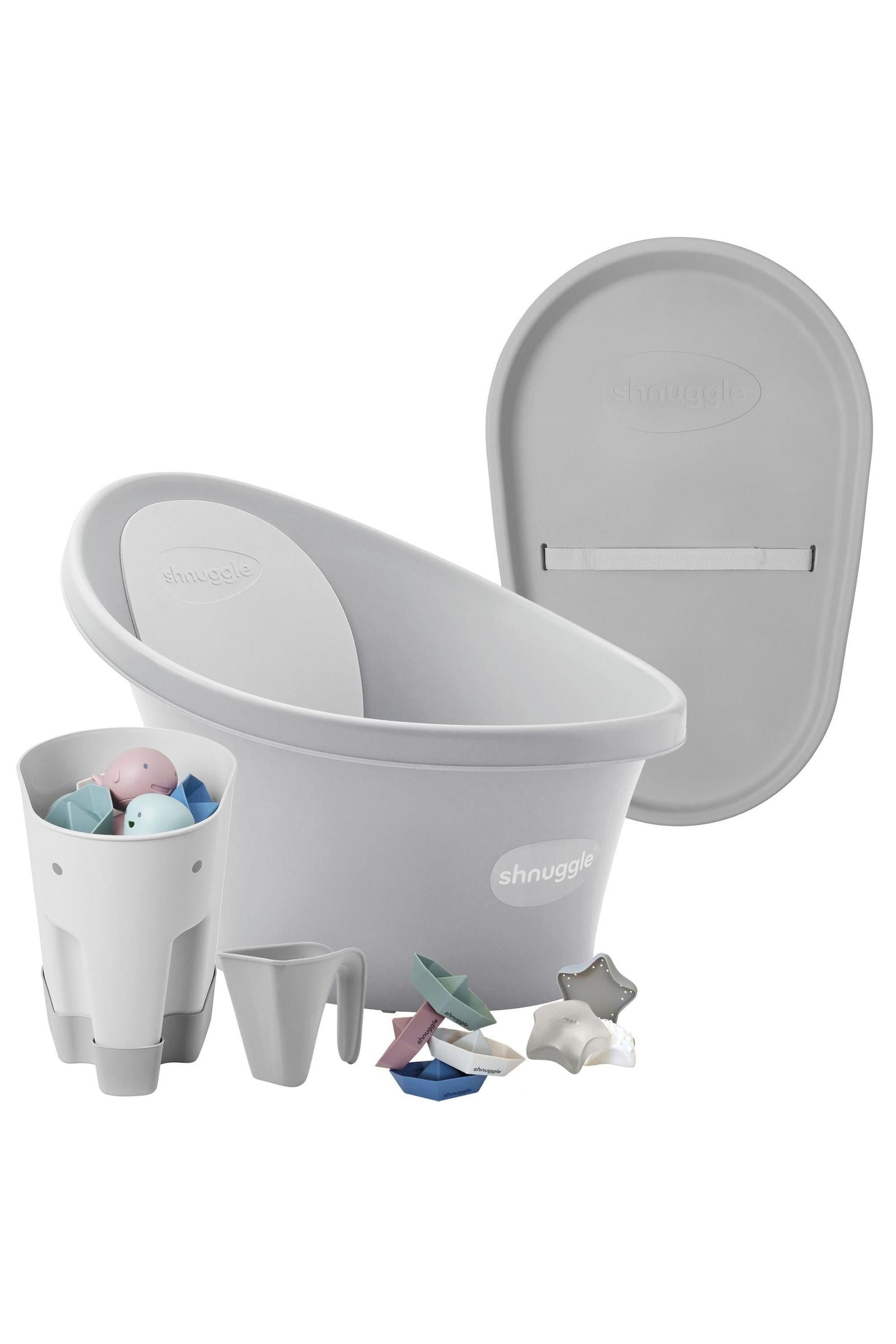 Shnuggle Bath & Change Bundle, Newborn Baby Bath & Changing Bundle + 6 Piece Accessories