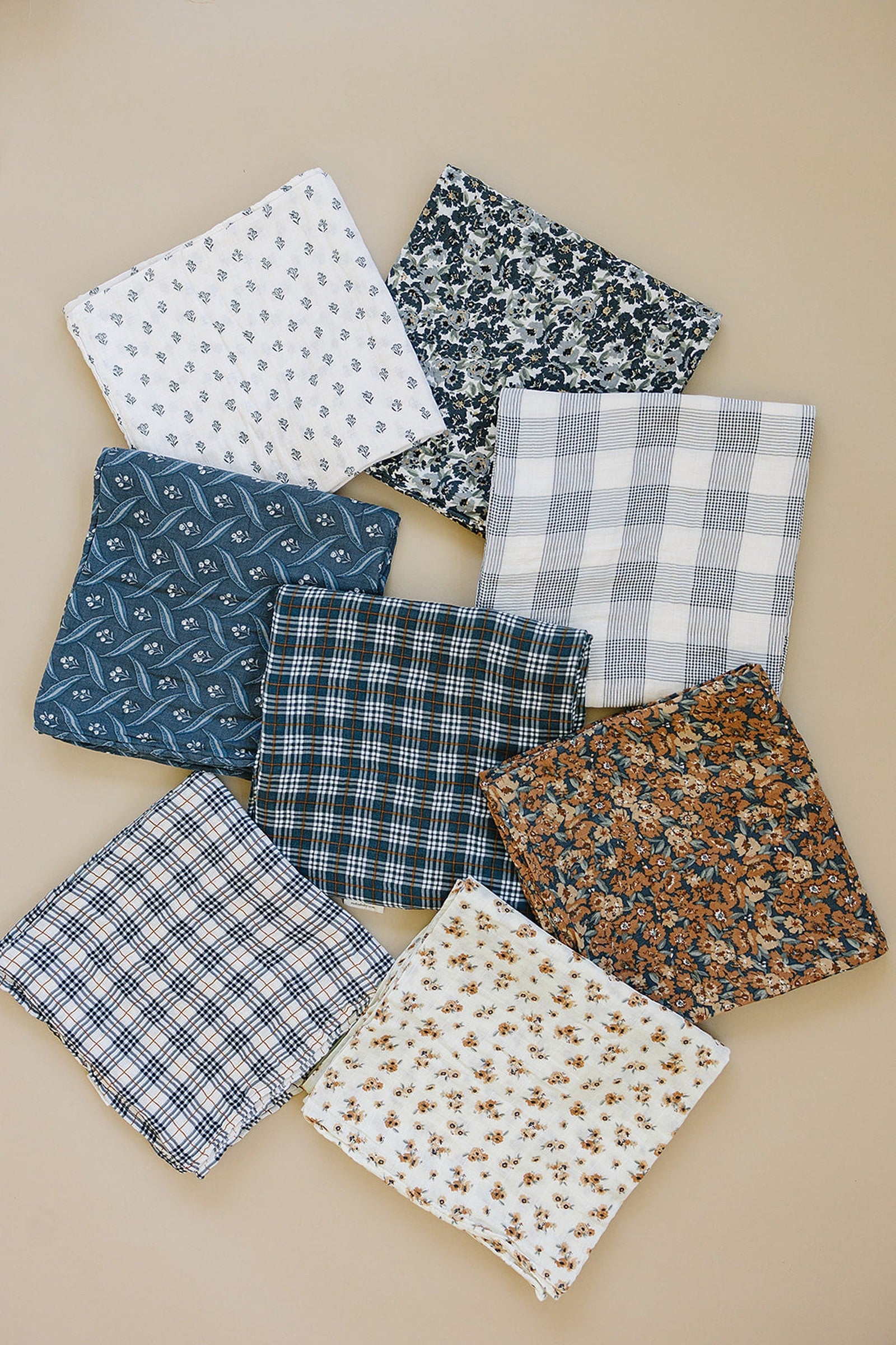 Venetian Floral Muslin Burp Cloth, 100% Cotton, Baby Essentials