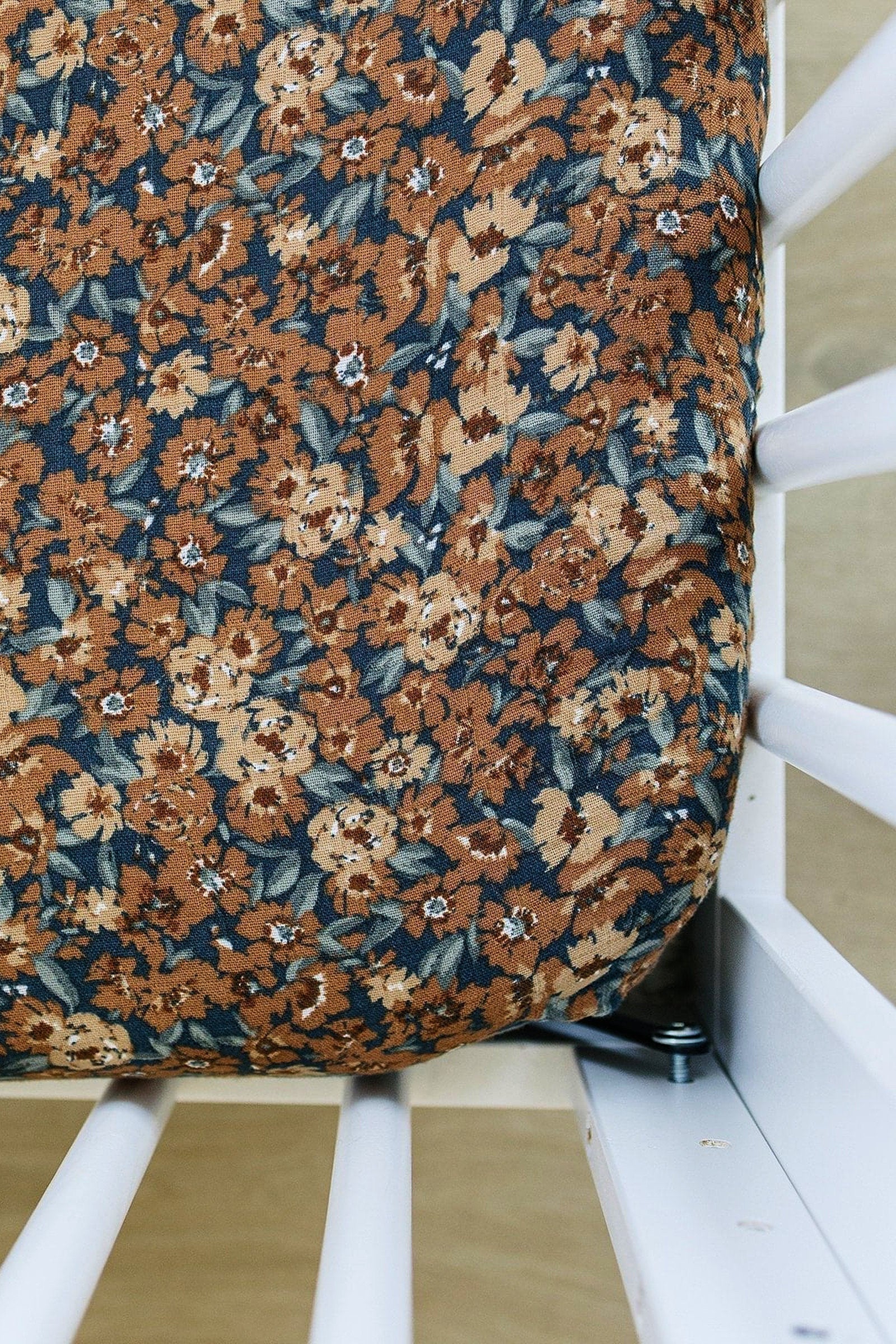 Venetian Floral Muslin Crib Sheet, 100% Cotton, Baby Essentials