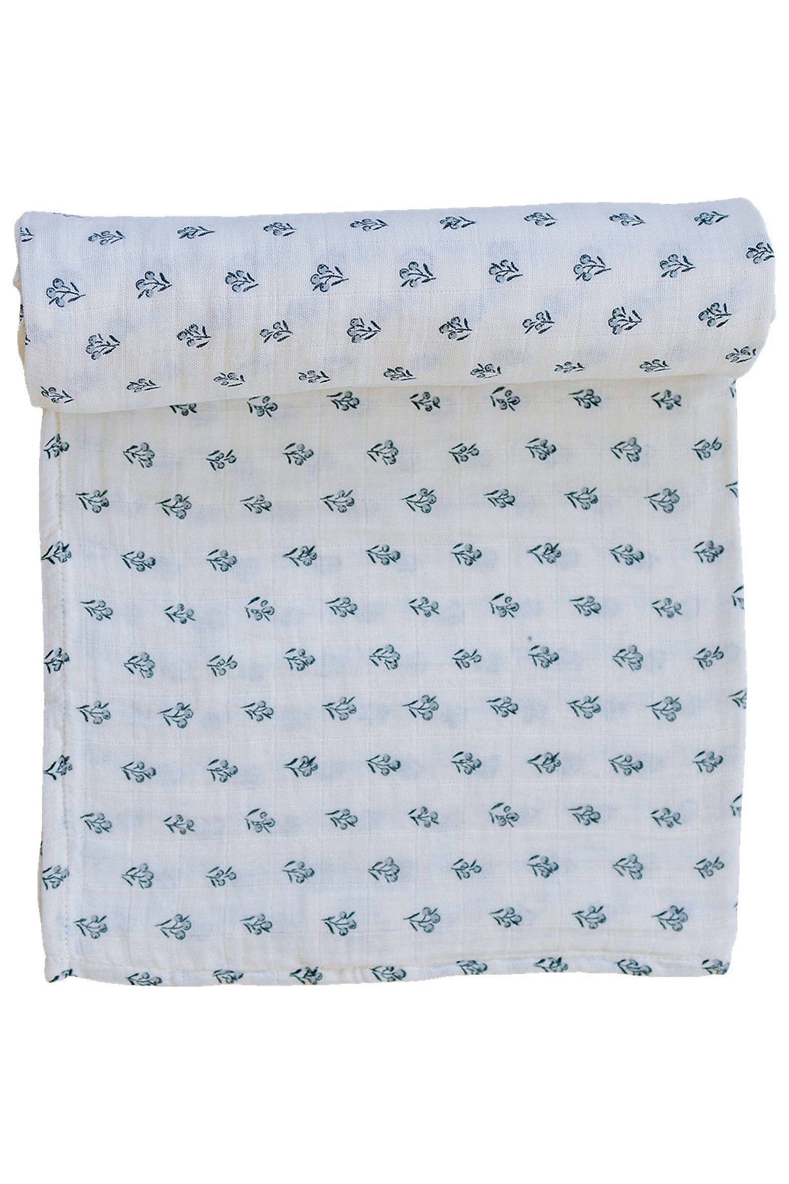 Cream Berry Muslin Swaddle Blanket, 100% Cotton, Baby Essentials